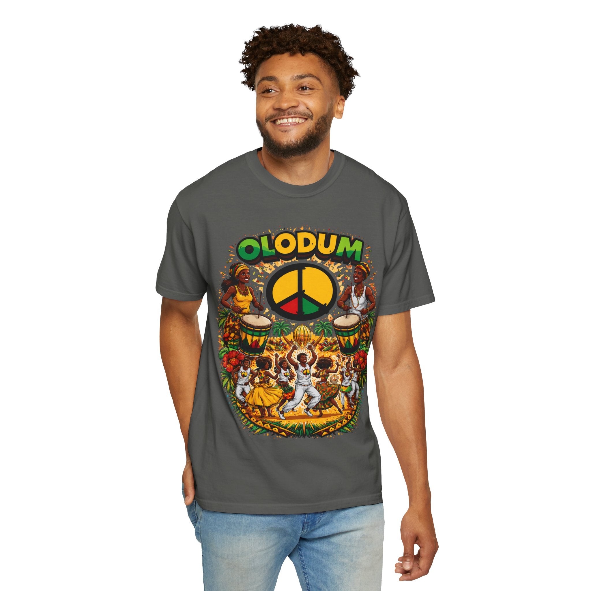 Olodum Peace Drum T-Shirt — Afro-Brazilian Samba Festival Tee