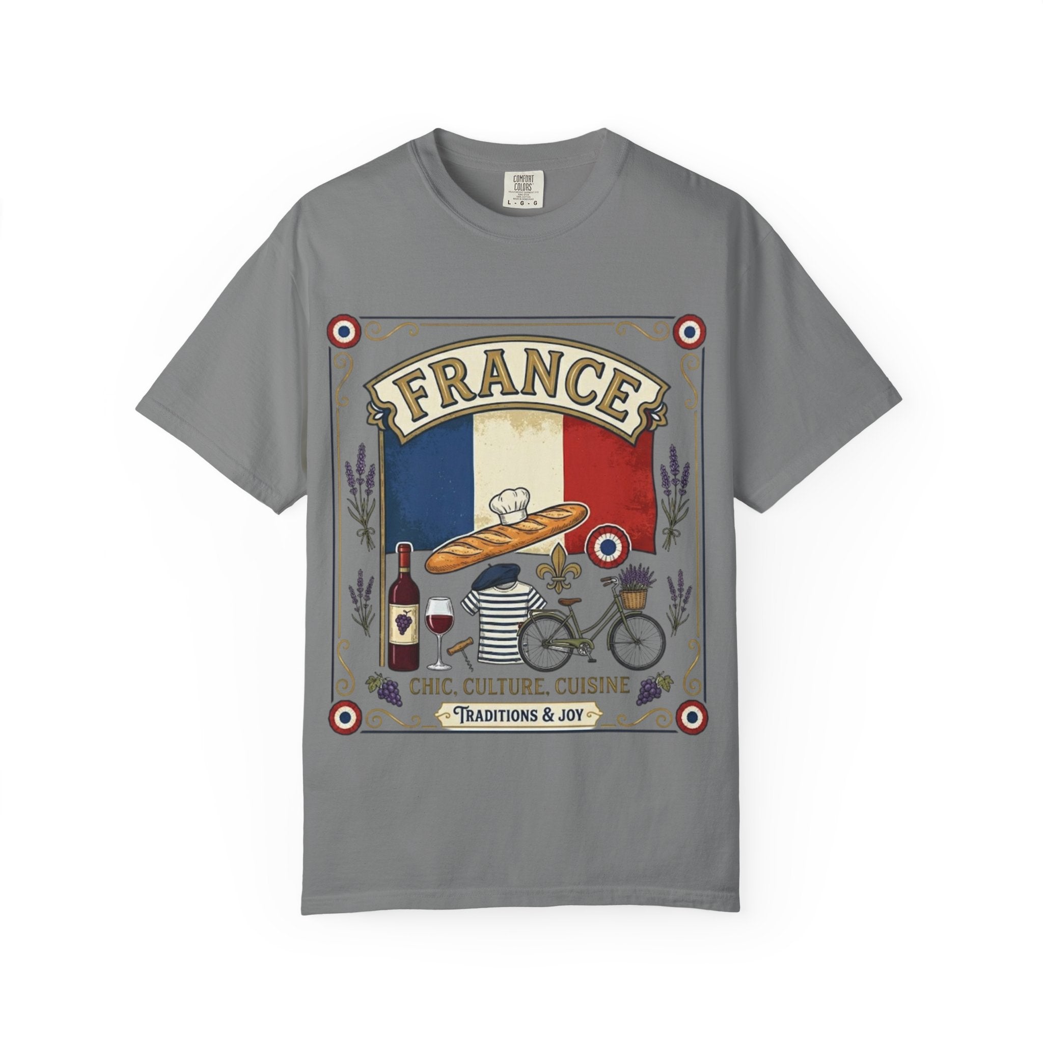 France Vintage Travel T-Shirt — Chic Culture Cuisine Design