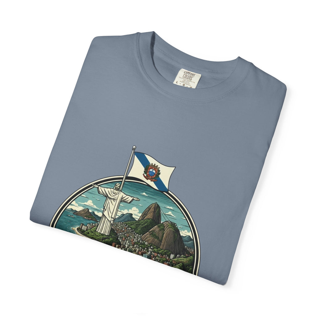 Rio de Janeiro Vintage Travel T-Shirt — Copacabana & Christ the Redeemer Graphic