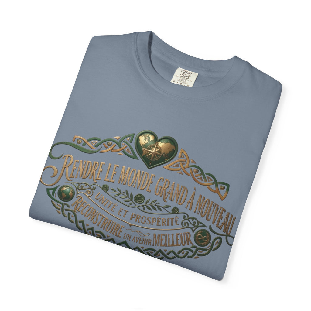 French Blessing T-Shirt — "Rendre le monde grand à nouveau" Vintage Heart Design