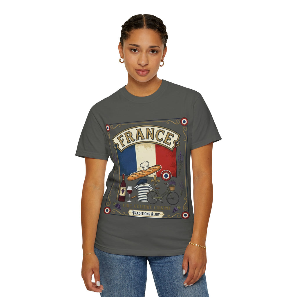 France Vintage Travel T-Shirt — Chic Culture Cuisine Design