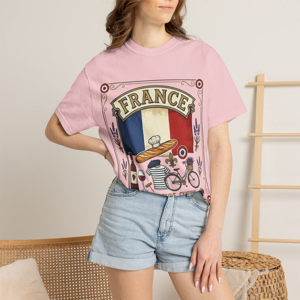 France Vintage Travel T-Shirt — Chic Culture Cuisine Design