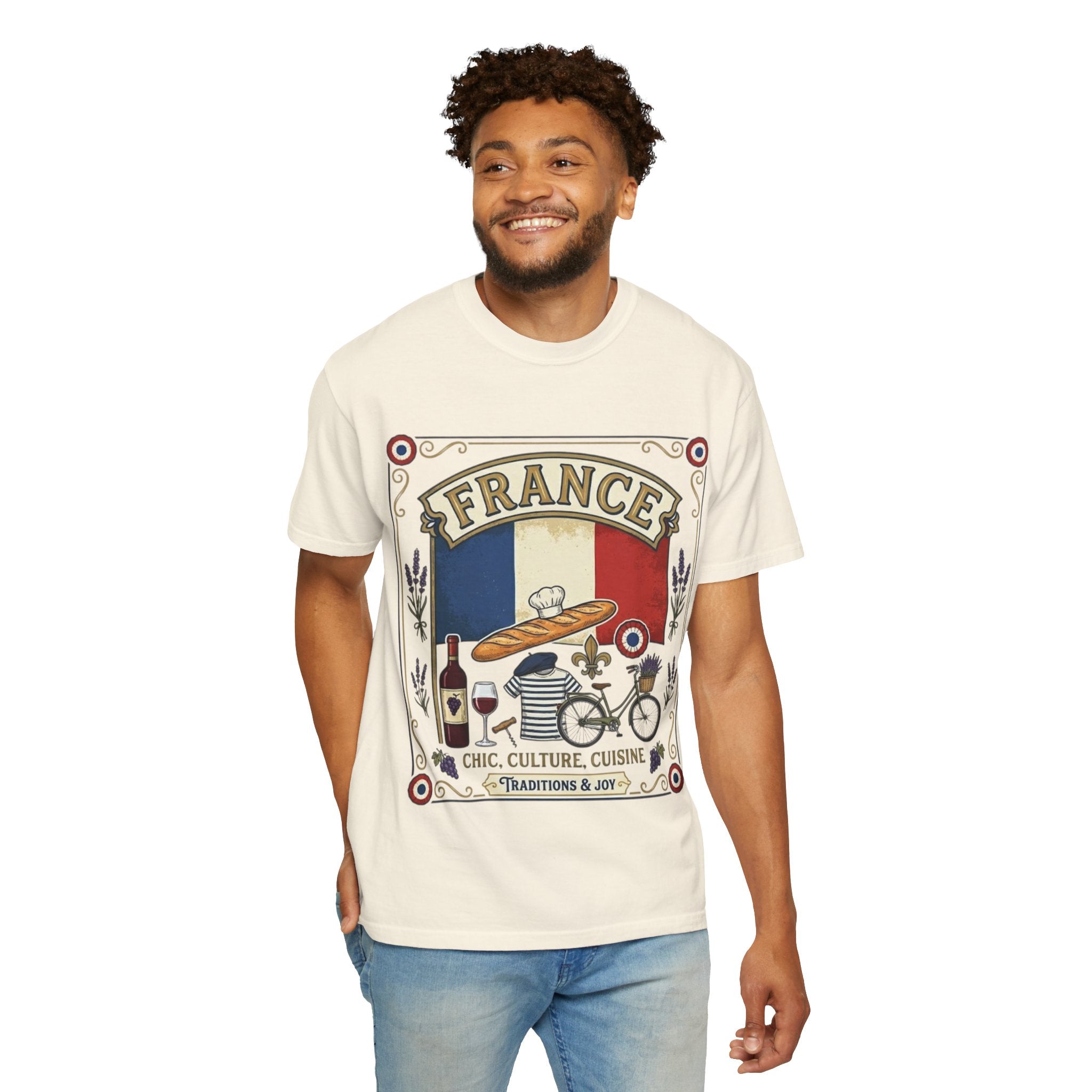 France Vintage Travel T-Shirt — Chic Culture Cuisine Design