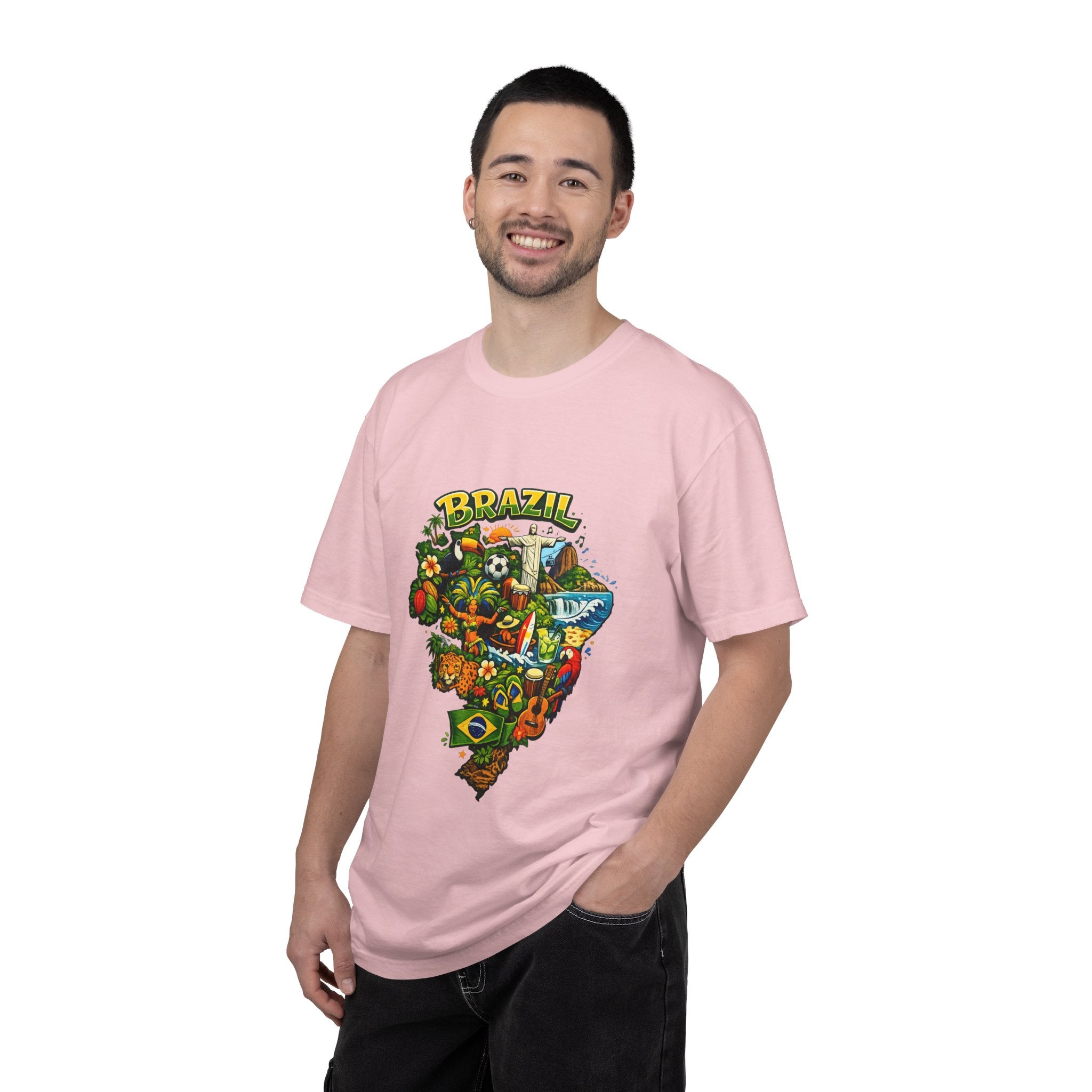 Brazil Map Graphic T-Shirt — Colorful Brazil Travel & Culture Tee