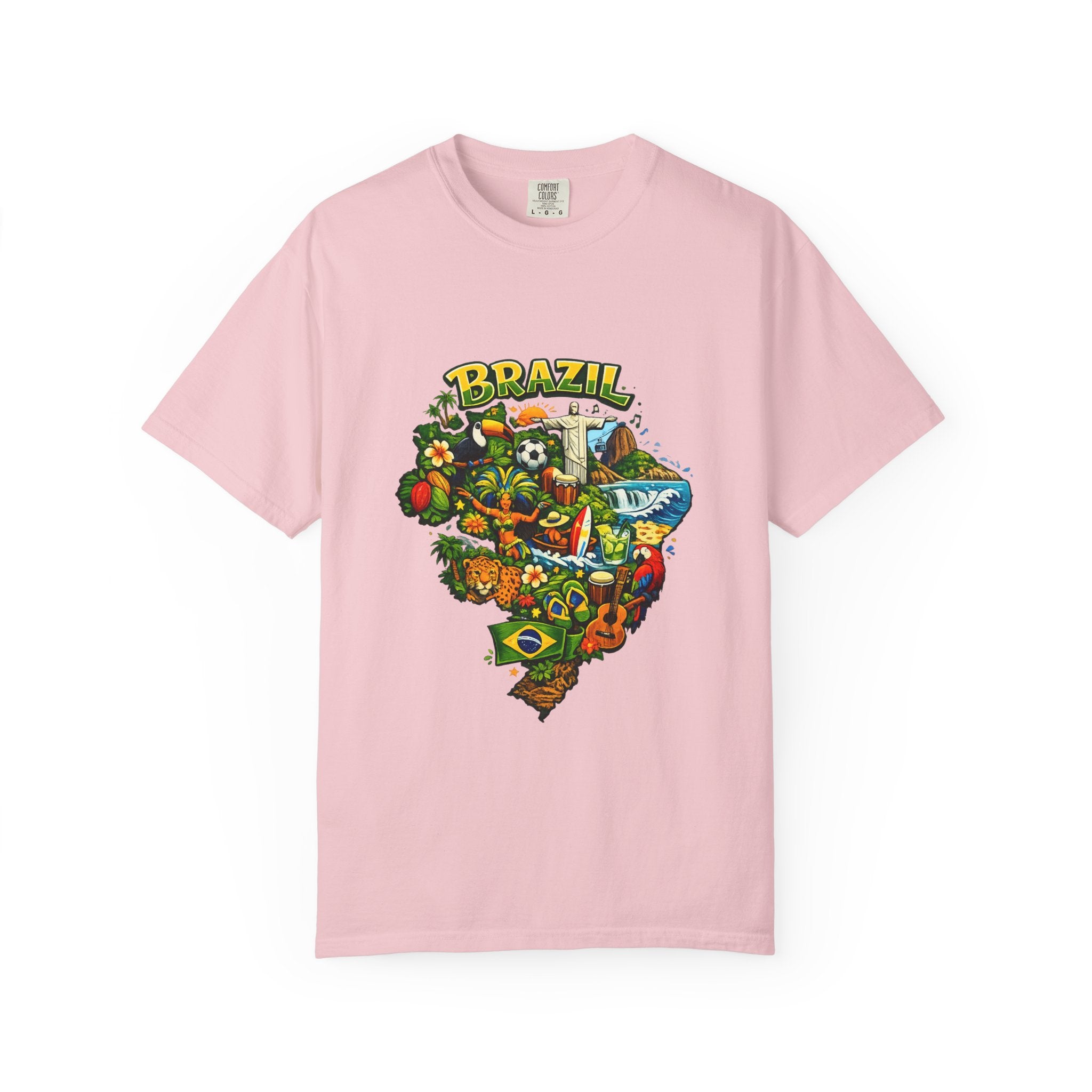Brazil Map Graphic T-Shirt — Colorful Brazil Travel & Culture Tee