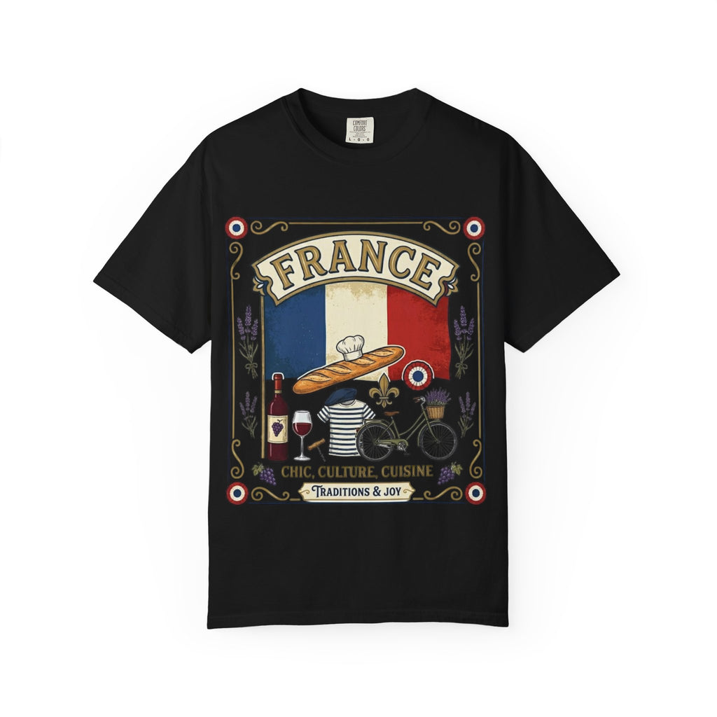 France Vintage Travel T-Shirt — Chic Culture Cuisine Design