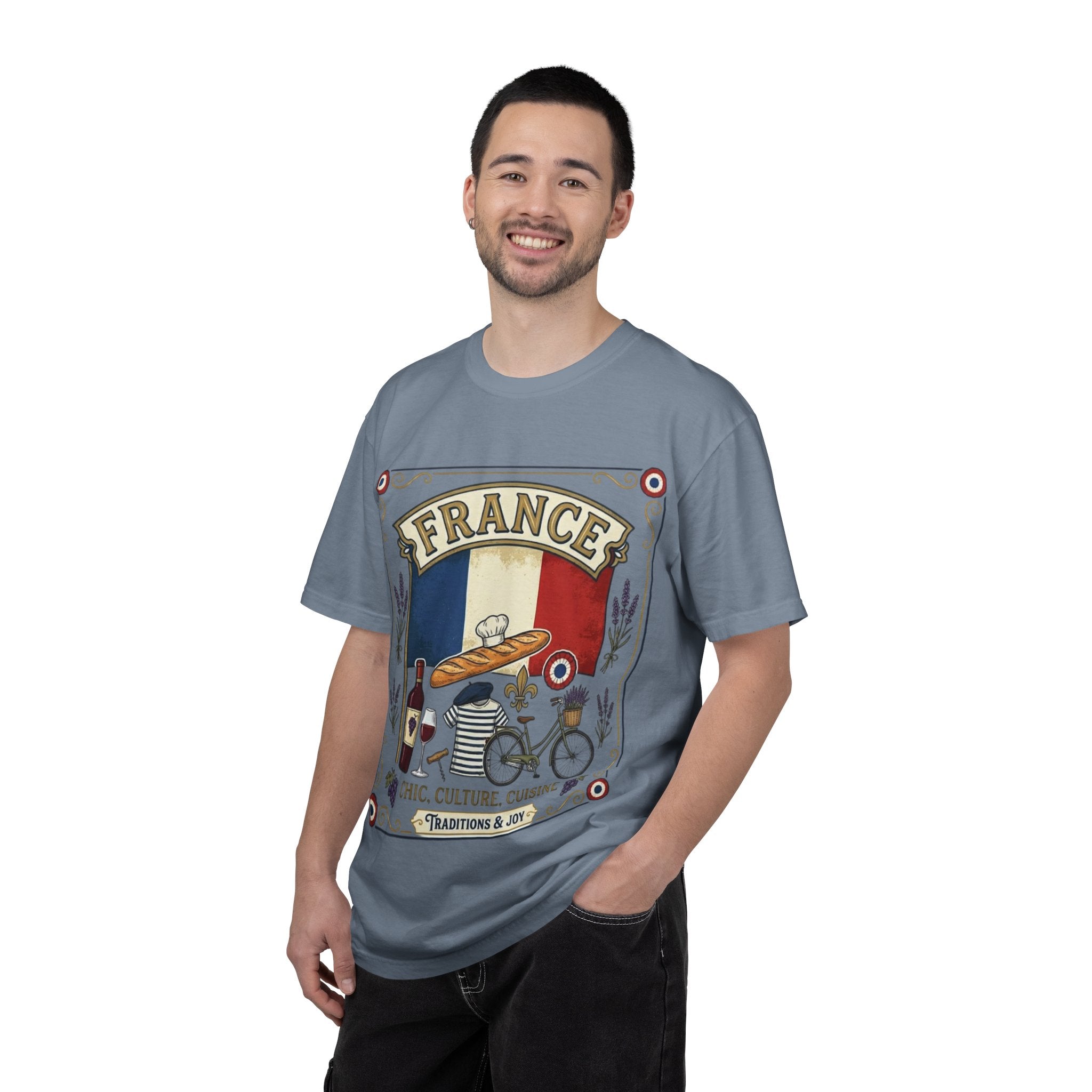 France Vintage Travel T-Shirt — Chic Culture Cuisine Design