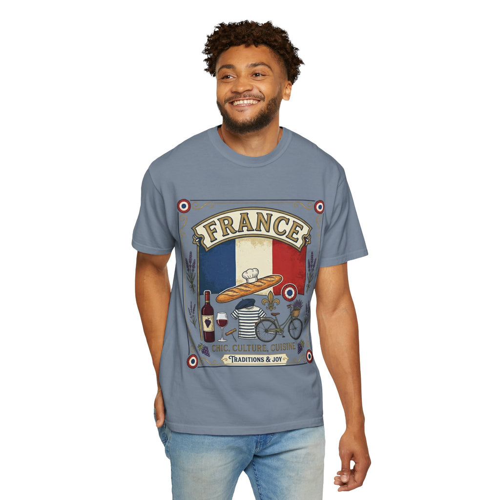 France Vintage Travel T-Shirt — Chic Culture Cuisine Design