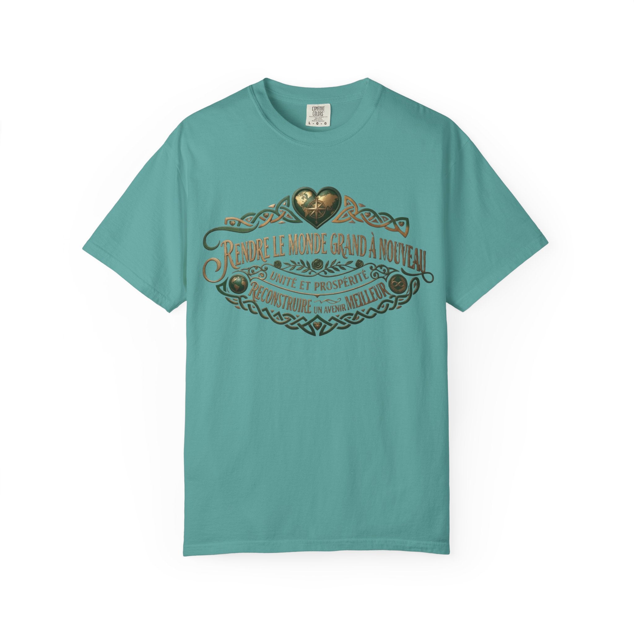 French Blessing T-Shirt — "Rendre le monde grand à nouveau" Vintage Heart Design