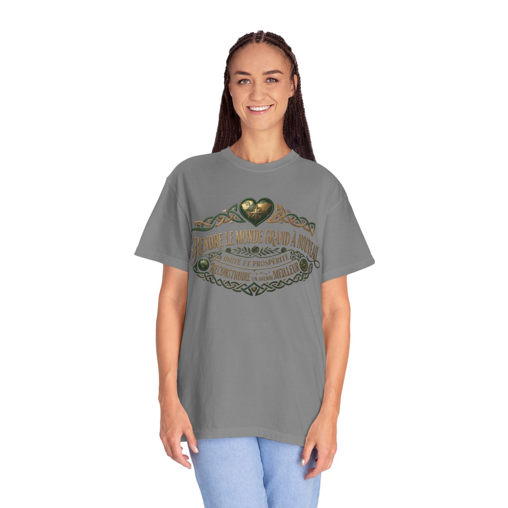 French Blessing T-Shirt — "Rendre le monde grand à nouveau" Vintage Heart Design