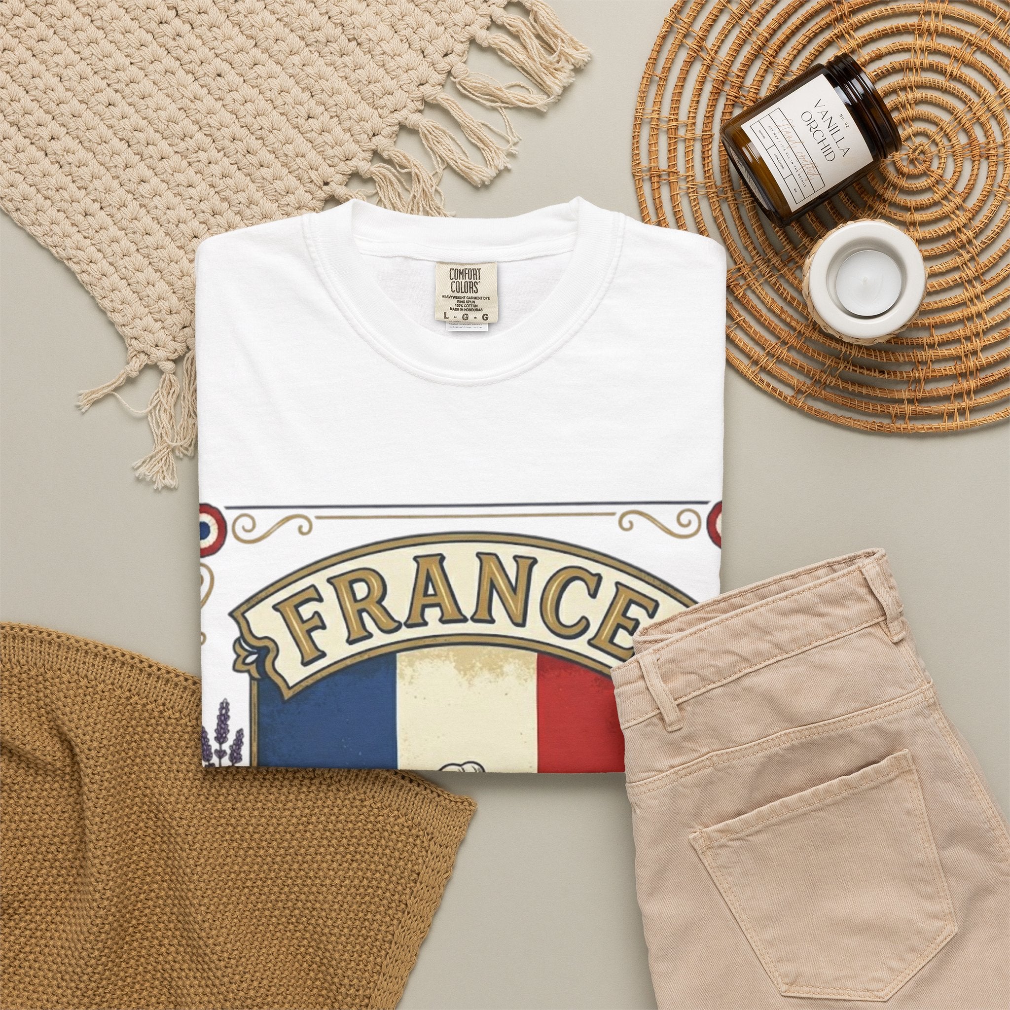 France Vintage Travel T-Shirt — Chic Culture Cuisine Design