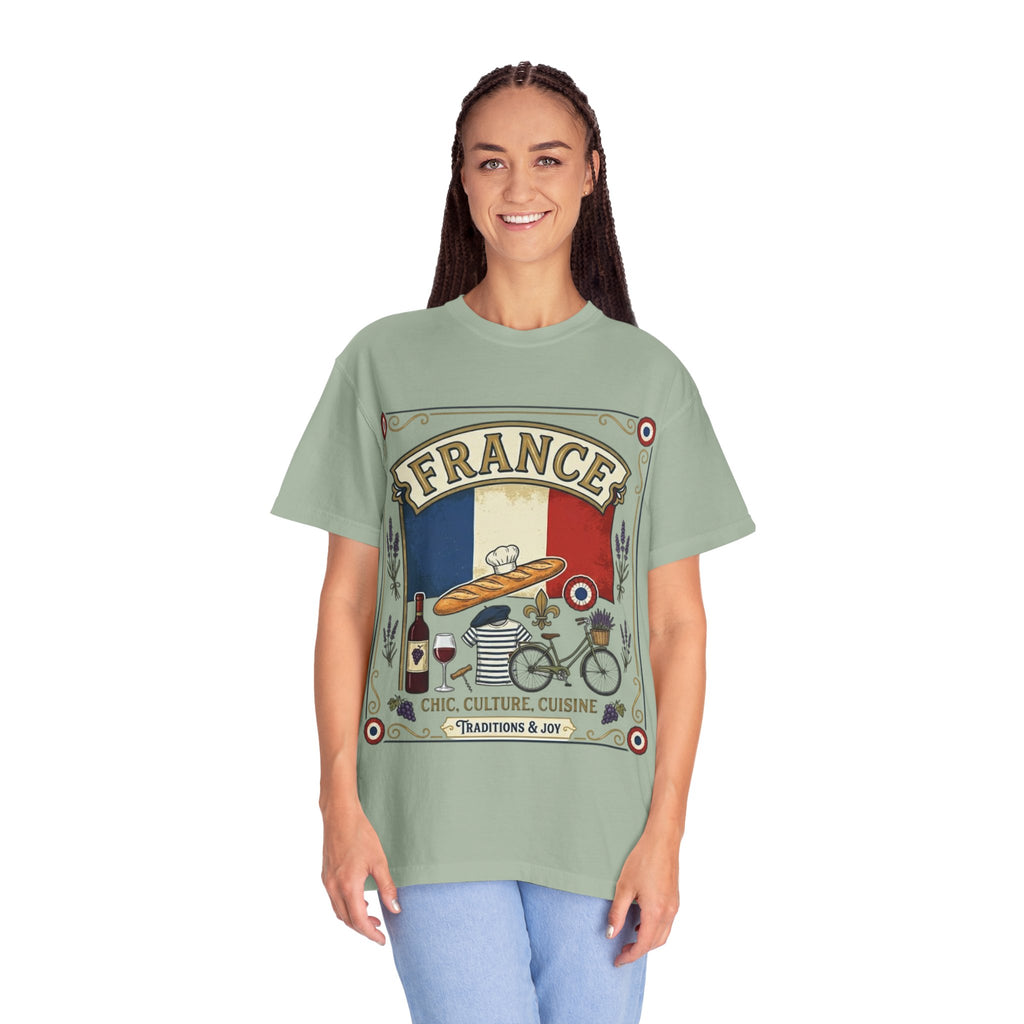 France Vintage Travel T-Shirt — Chic Culture Cuisine Design