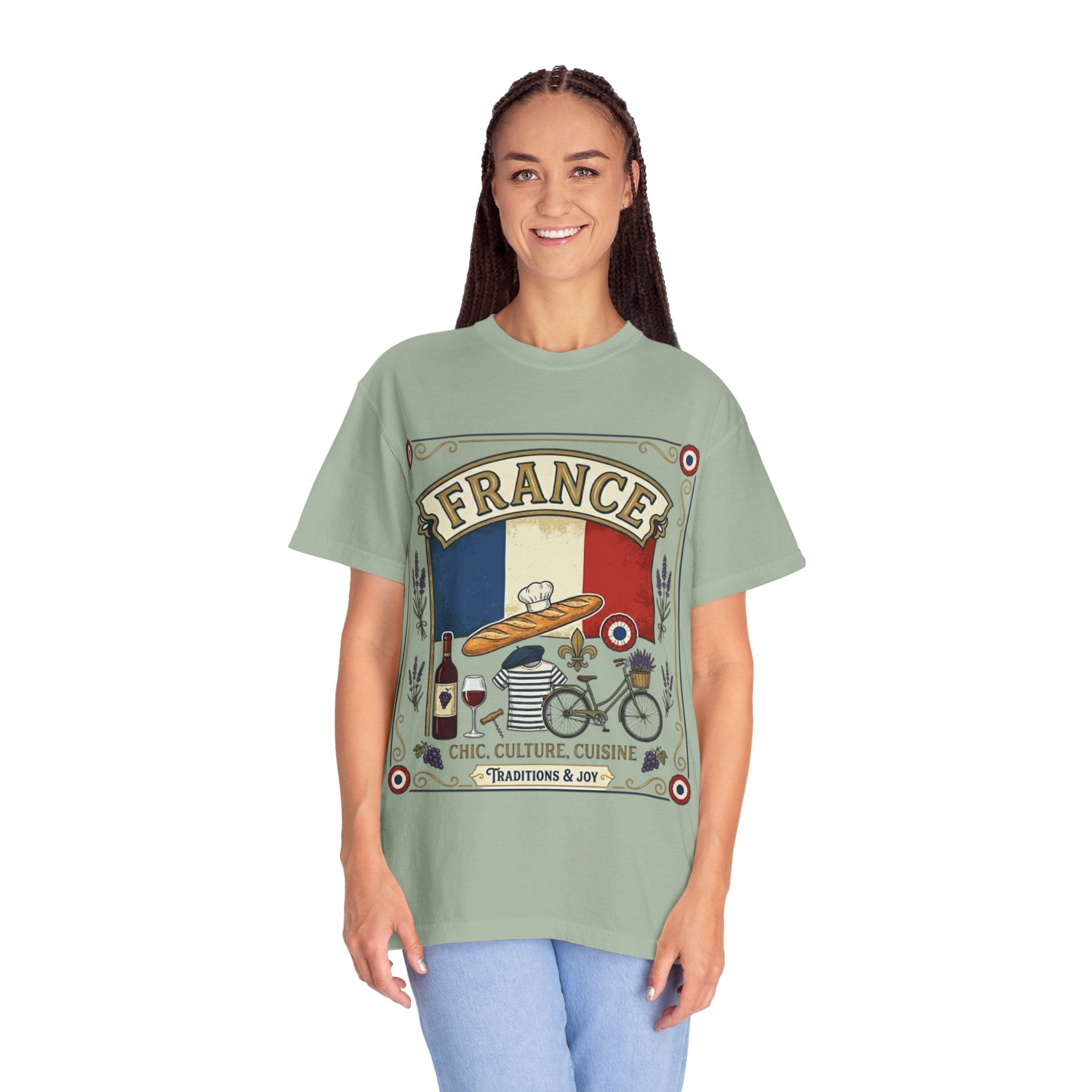 France Vintage Travel T-Shirt — Chic Culture Cuisine Design