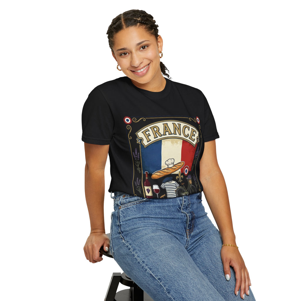 France Vintage Travel T-Shirt — Chic Culture Cuisine Design