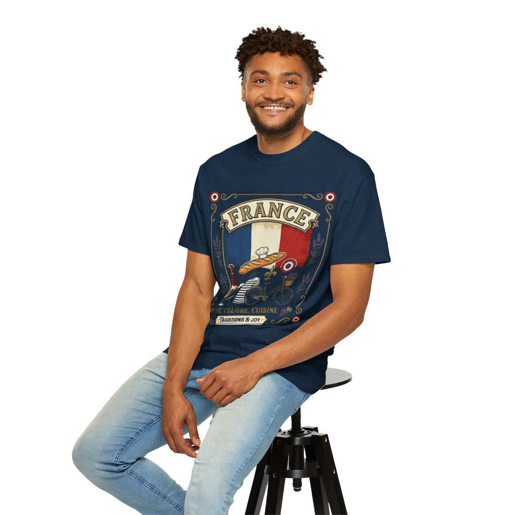 France Vintage Travel T-Shirt — Chic Culture Cuisine Design