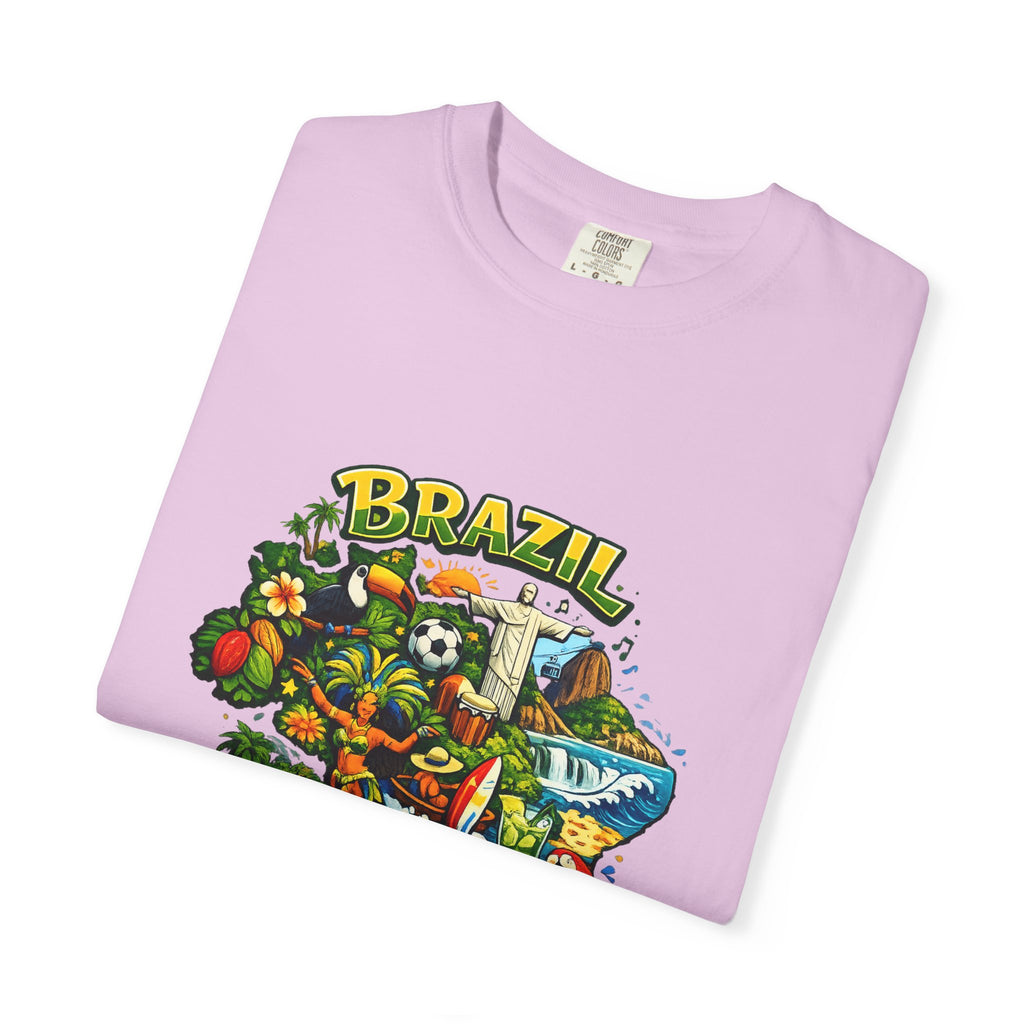 Brazil Map Graphic T-Shirt — Colorful Brazil Travel & Culture Tee