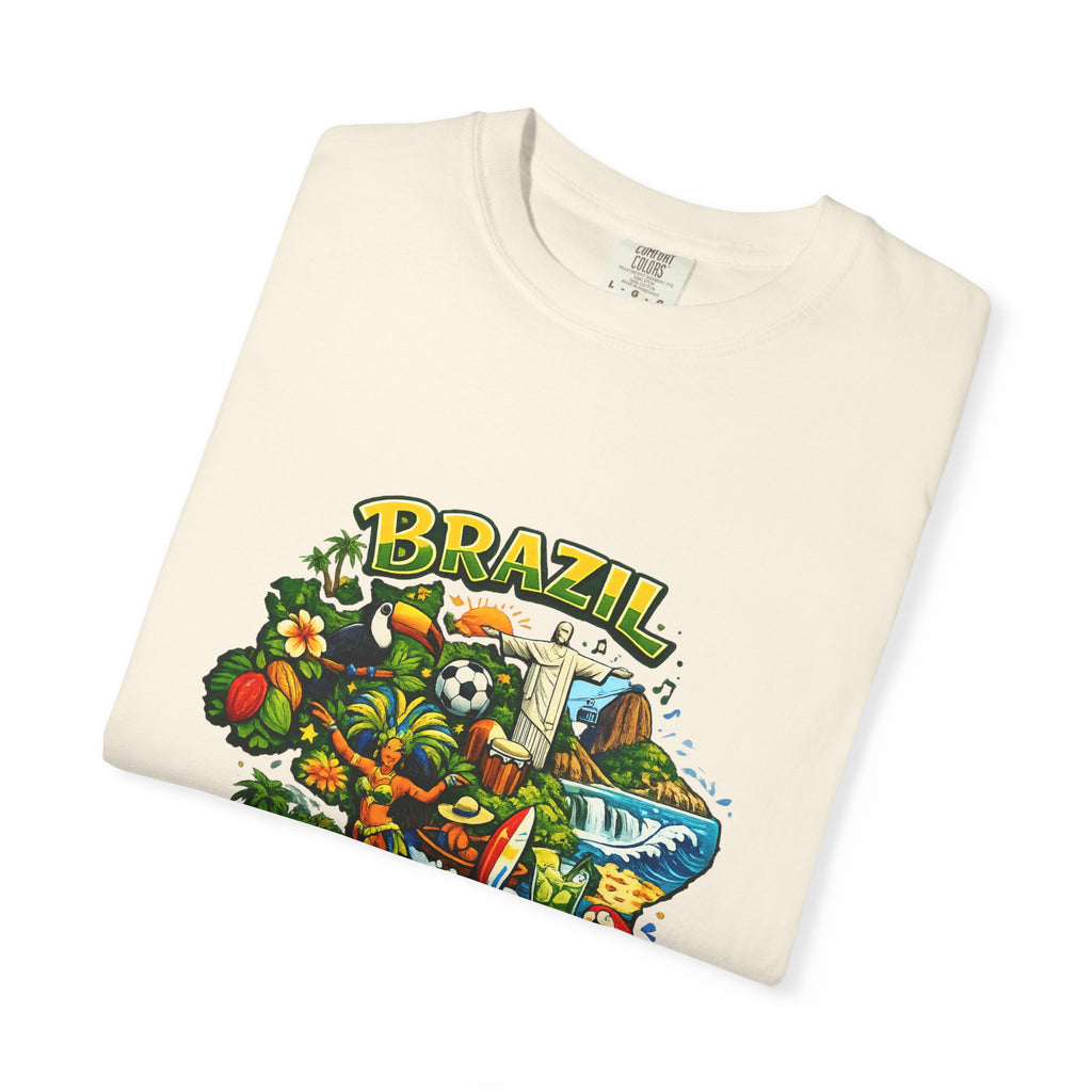 Brazil Map Graphic T-Shirt — Colorful Brazil Travel & Culture Tee