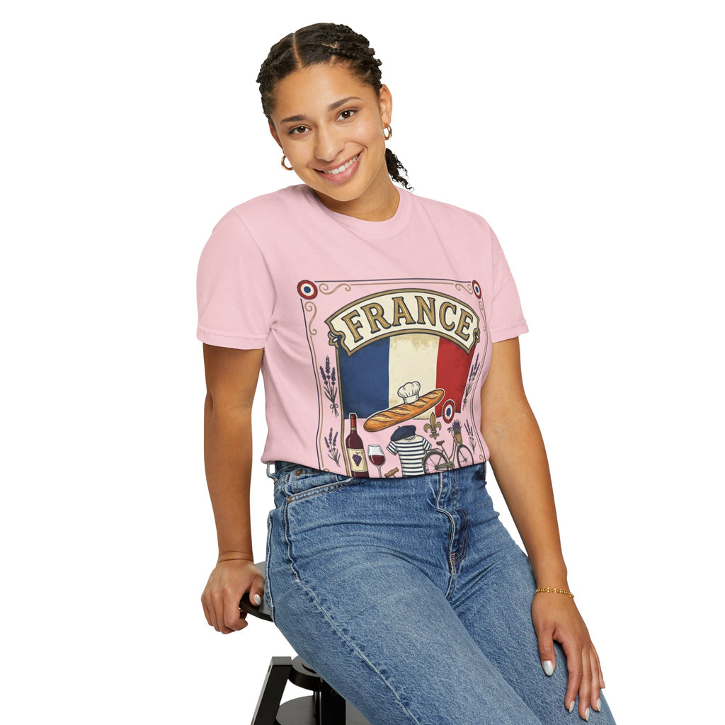 France Vintage Travel T-Shirt — Chic Culture Cuisine Design