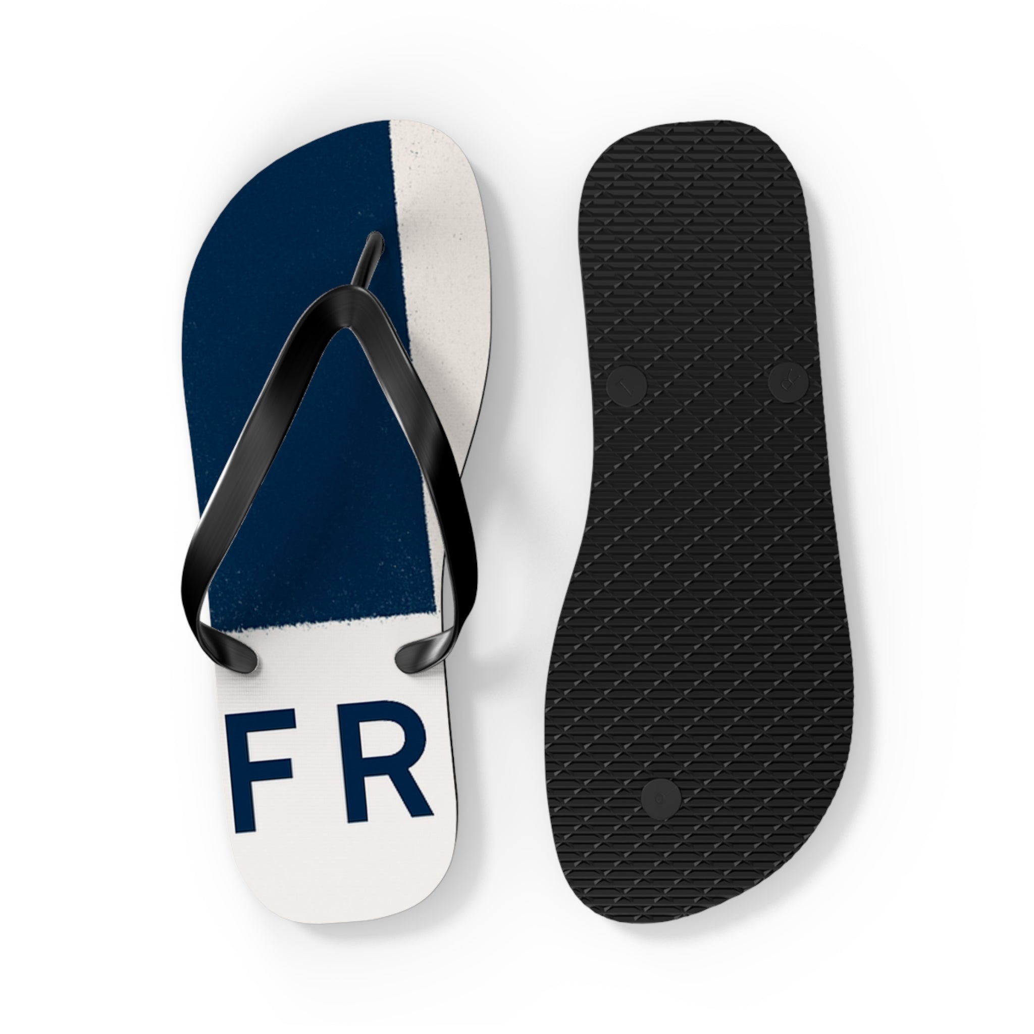 Patriotic Red & Blue Striped Flip Flops — Summer Beach Sandals