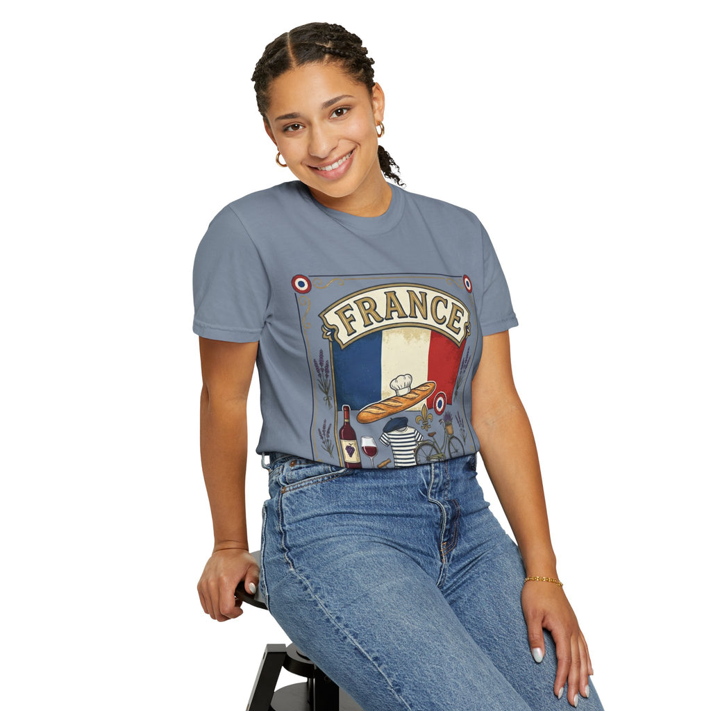 France Vintage Travel T-Shirt — Chic Culture Cuisine Design