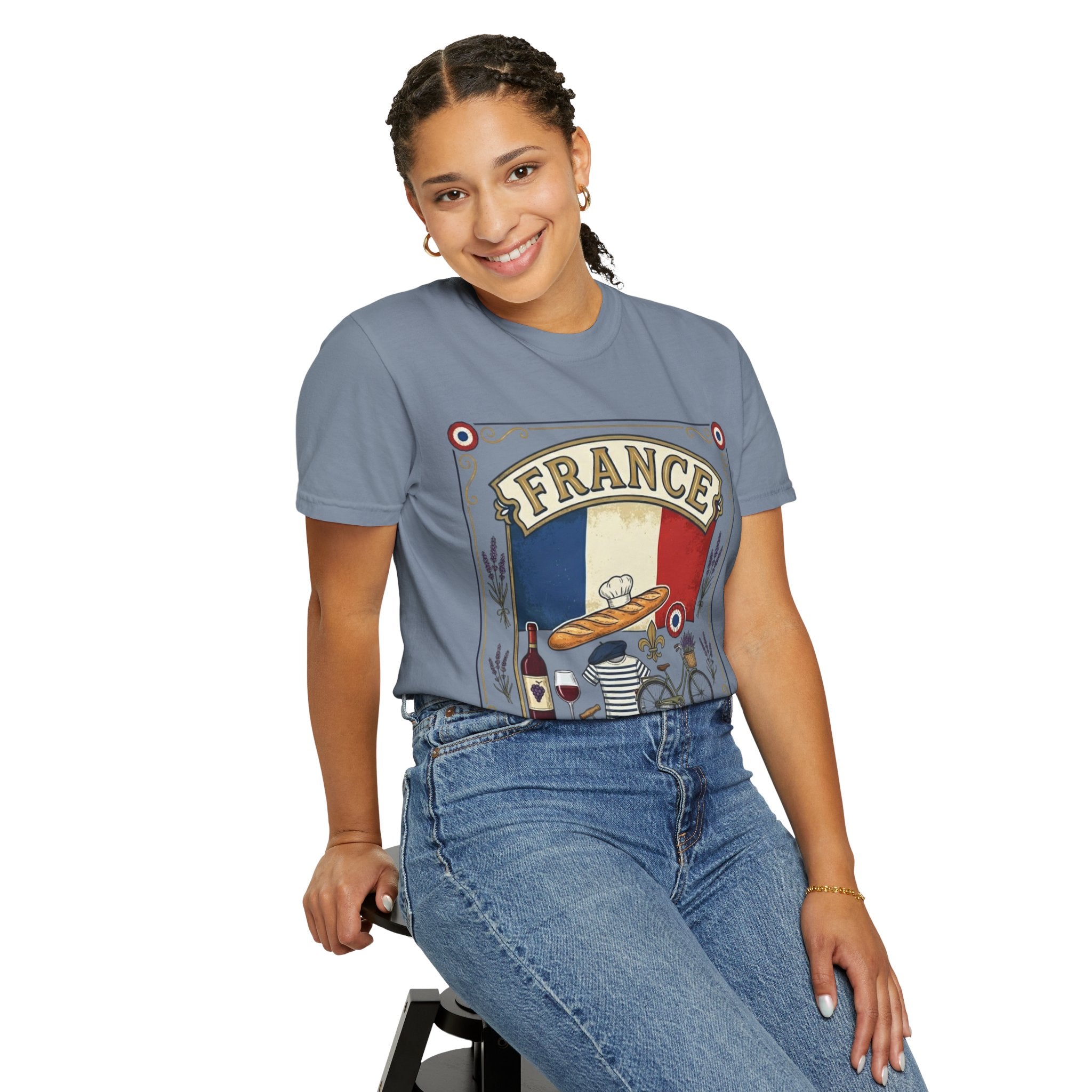 France Vintage Travel T-Shirt — Chic Culture Cuisine Design