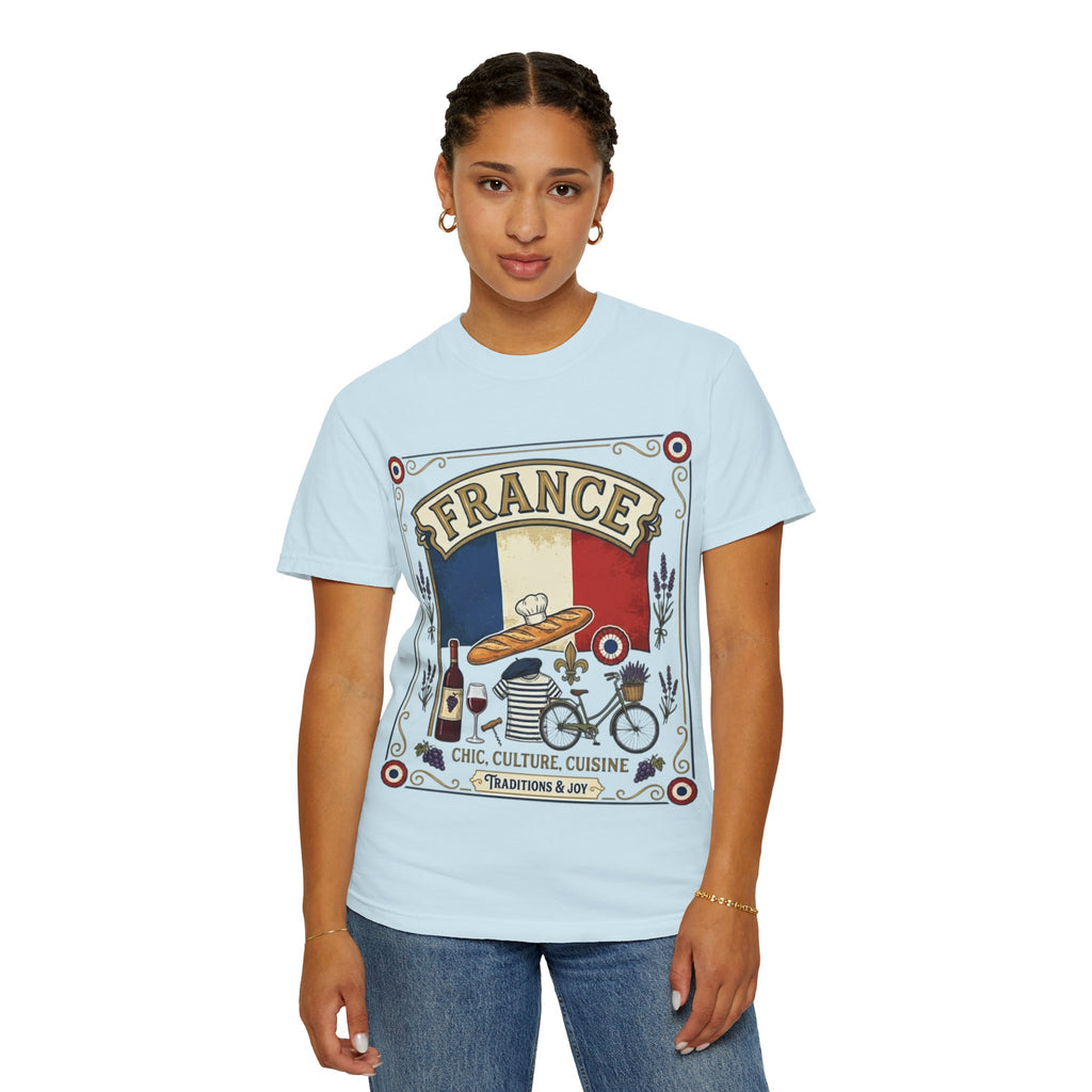 France Vintage Travel T-Shirt — Chic Culture Cuisine Design