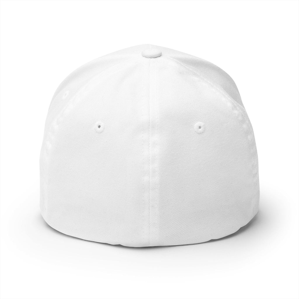 Embroidered 'UA UnikÂme Favicon ' Wave Logo Cap — White Structured Closed-Back Hat