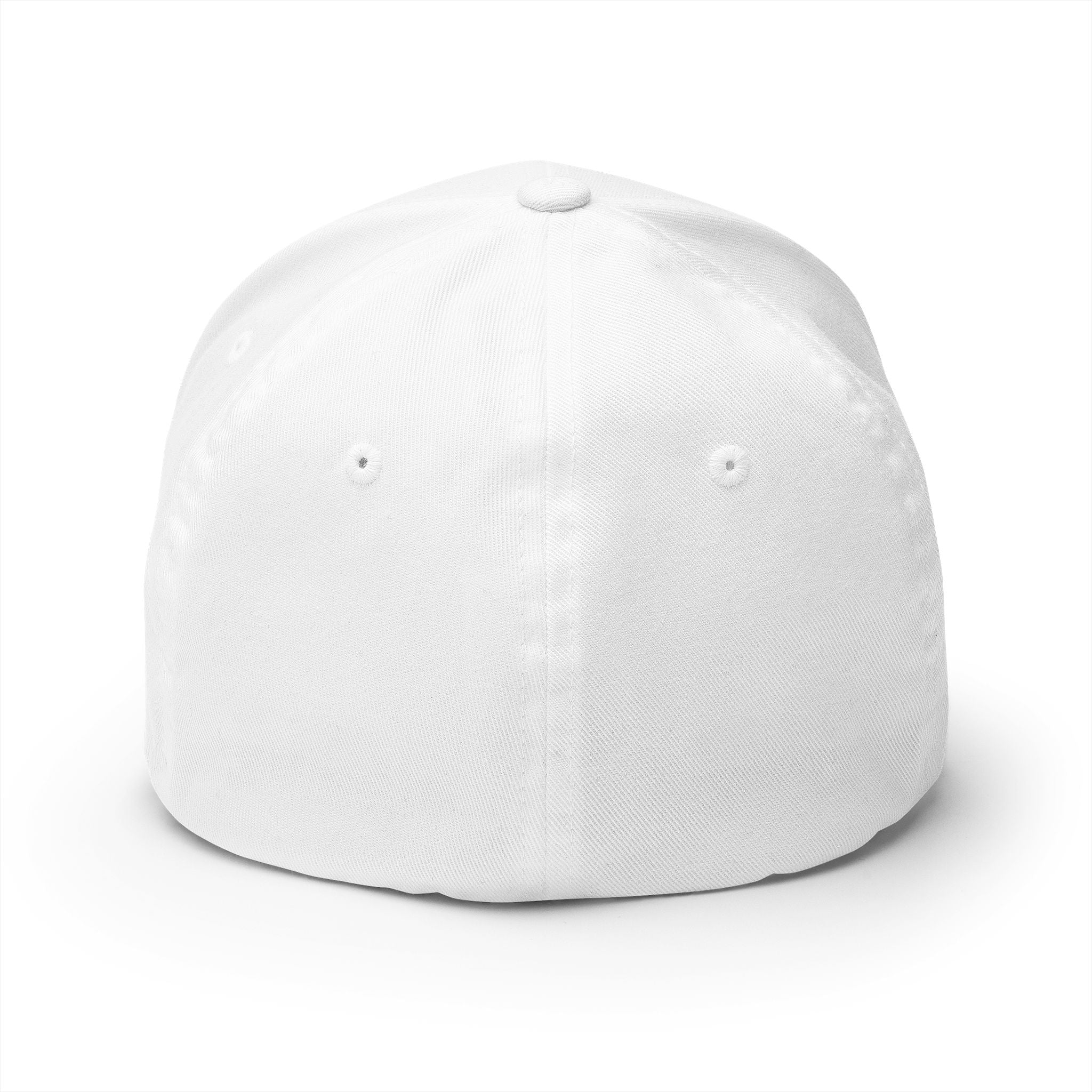Embroidered 'UA UnikÂme Favicon ' Wave Logo Cap — White Structured Closed-Back Hat
