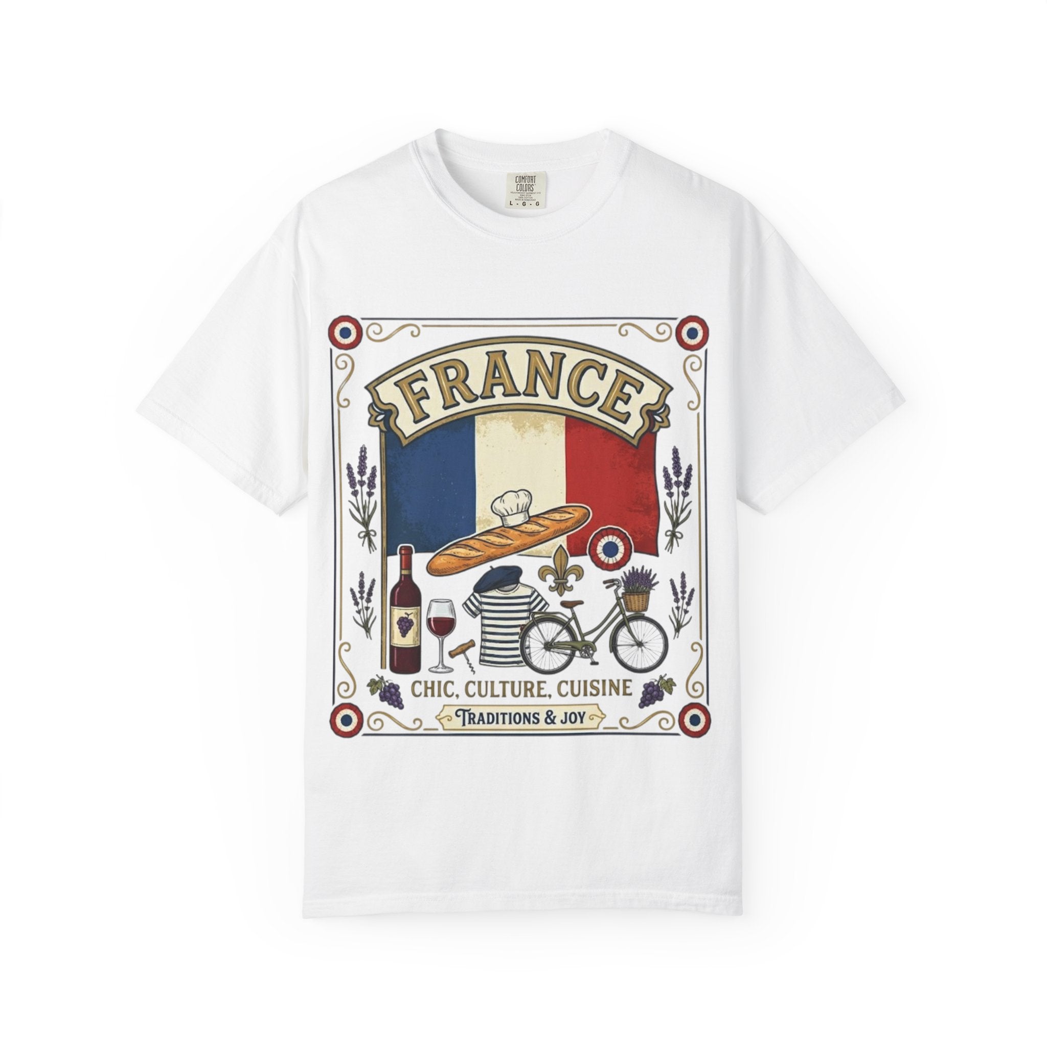 France Vintage Travel T-Shirt — Chic Culture Cuisine Design