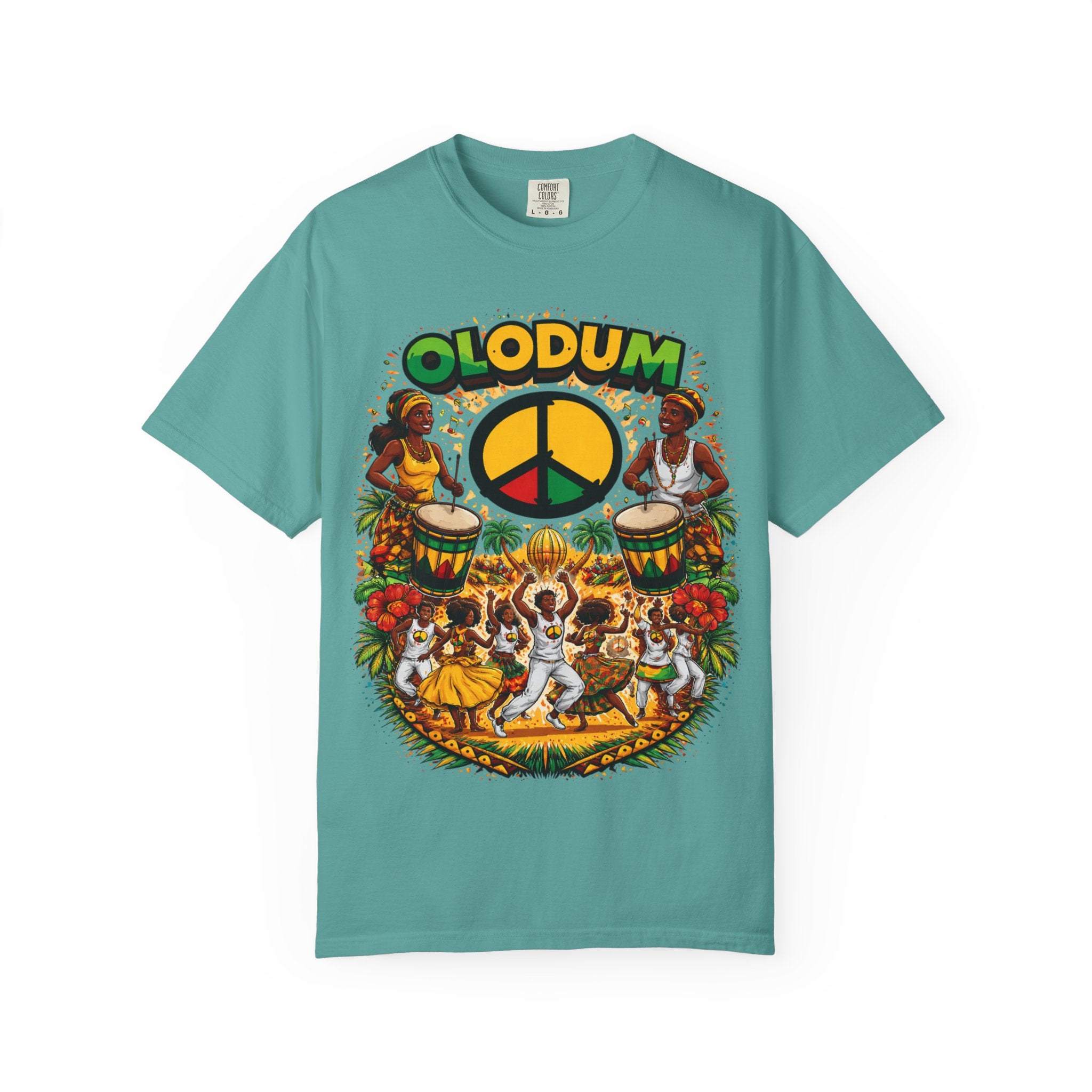 Olodum Peace Drum T-Shirt — Afro-Brazilian Samba Festival Tee