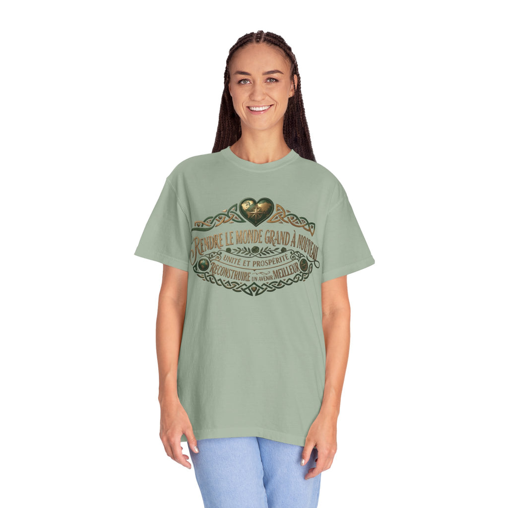 French Blessing T-Shirt — "Rendre le monde grand à nouveau" Vintage Heart Design
