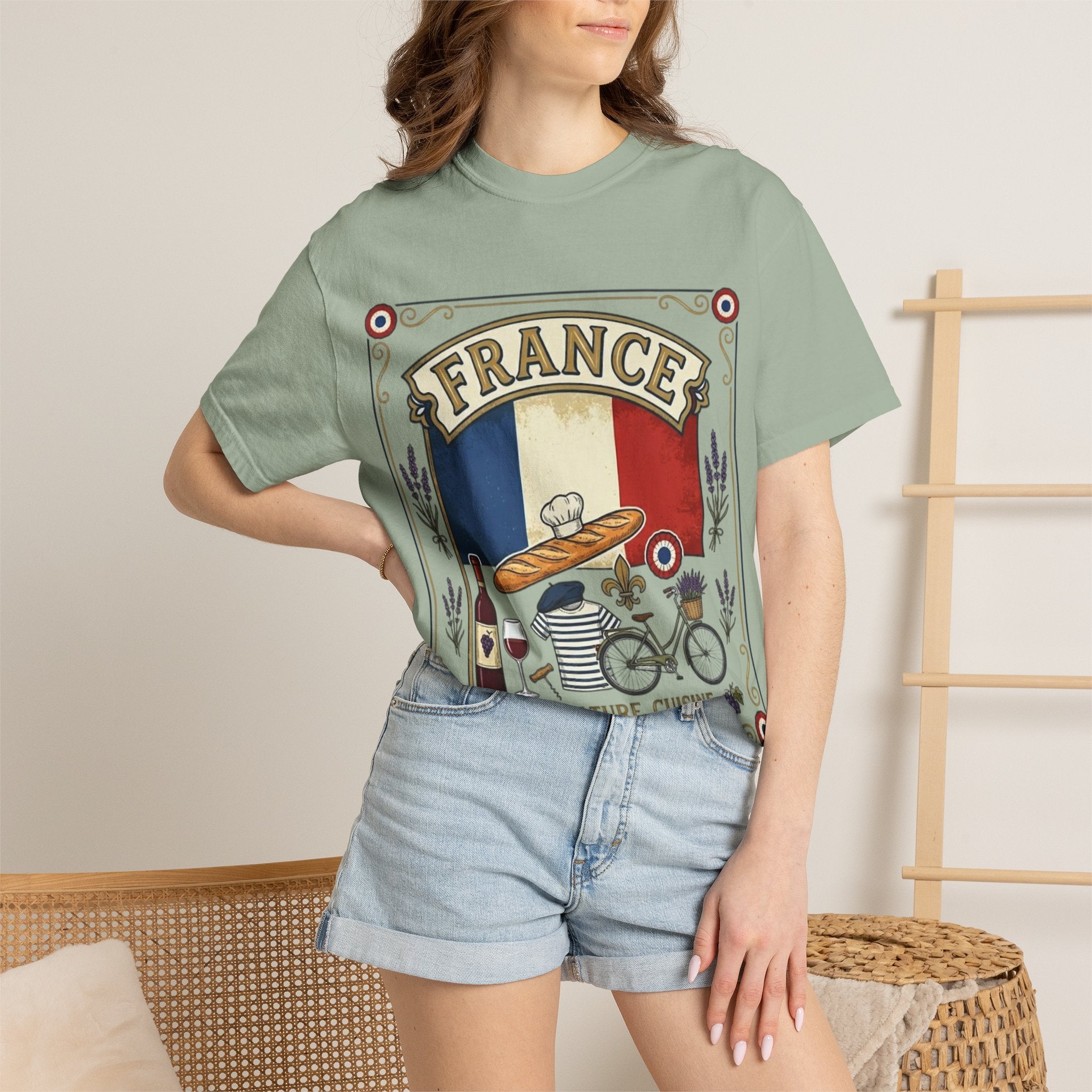 France Vintage Travel T-Shirt — Chic Culture Cuisine Design