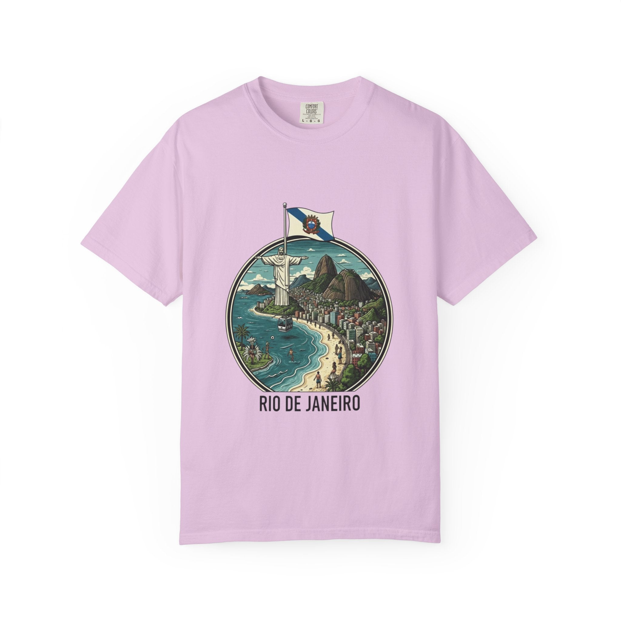 Rio de Janeiro Vintage Travel T-Shirt — Copacabana & Christ the Redeemer Graphic