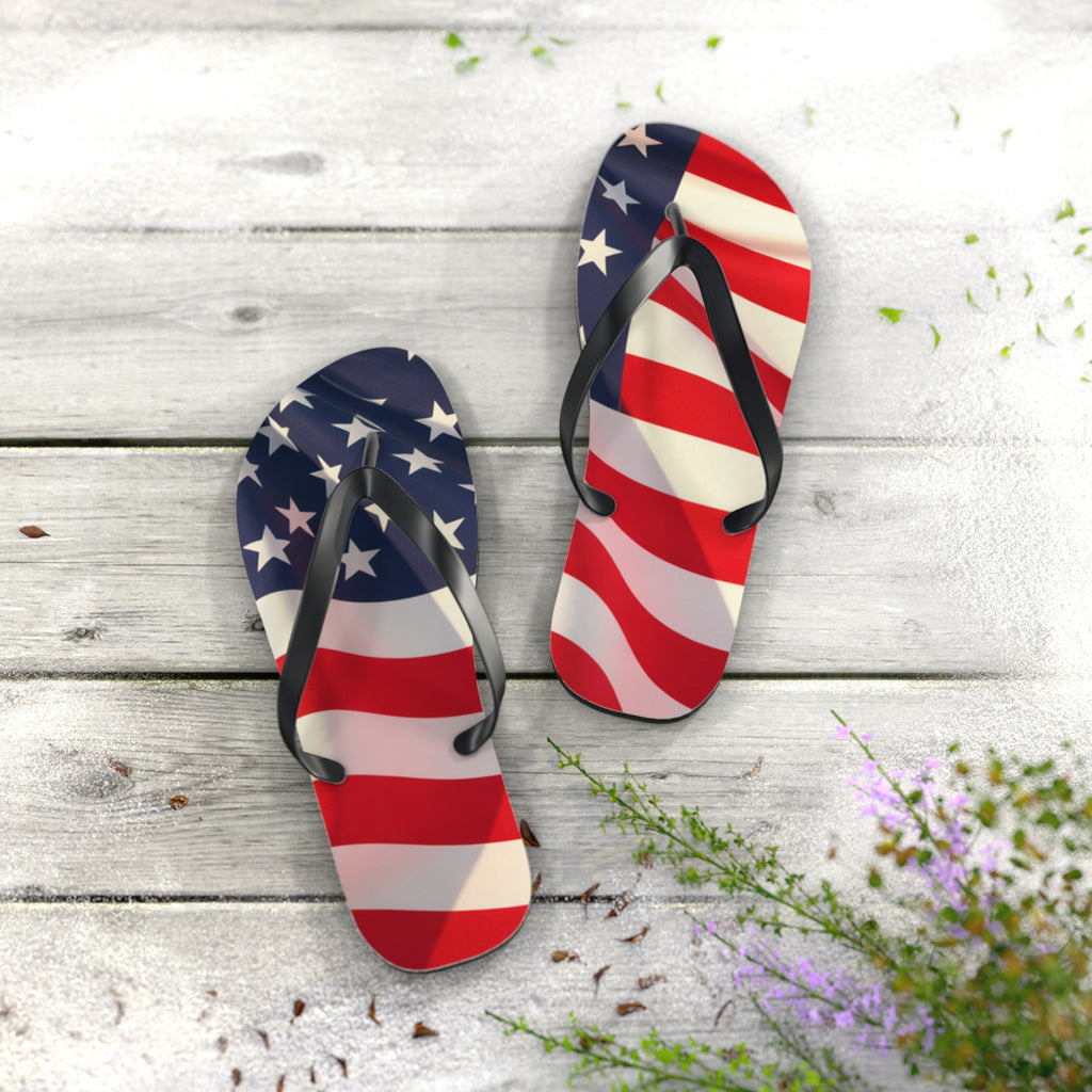 American Flag Flip Flops — Patriotic Beach Sandals for 4th of July