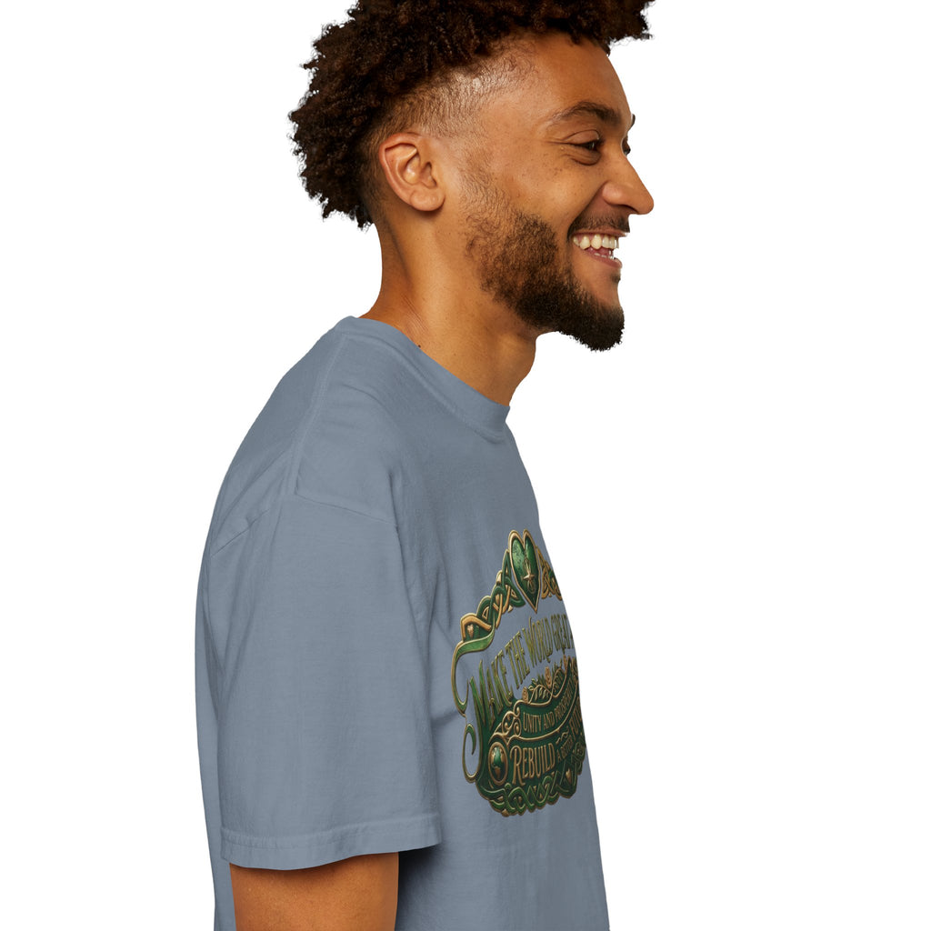 T-Shirt — 'Make the World Great Again' Vintage Green Crest Tee
