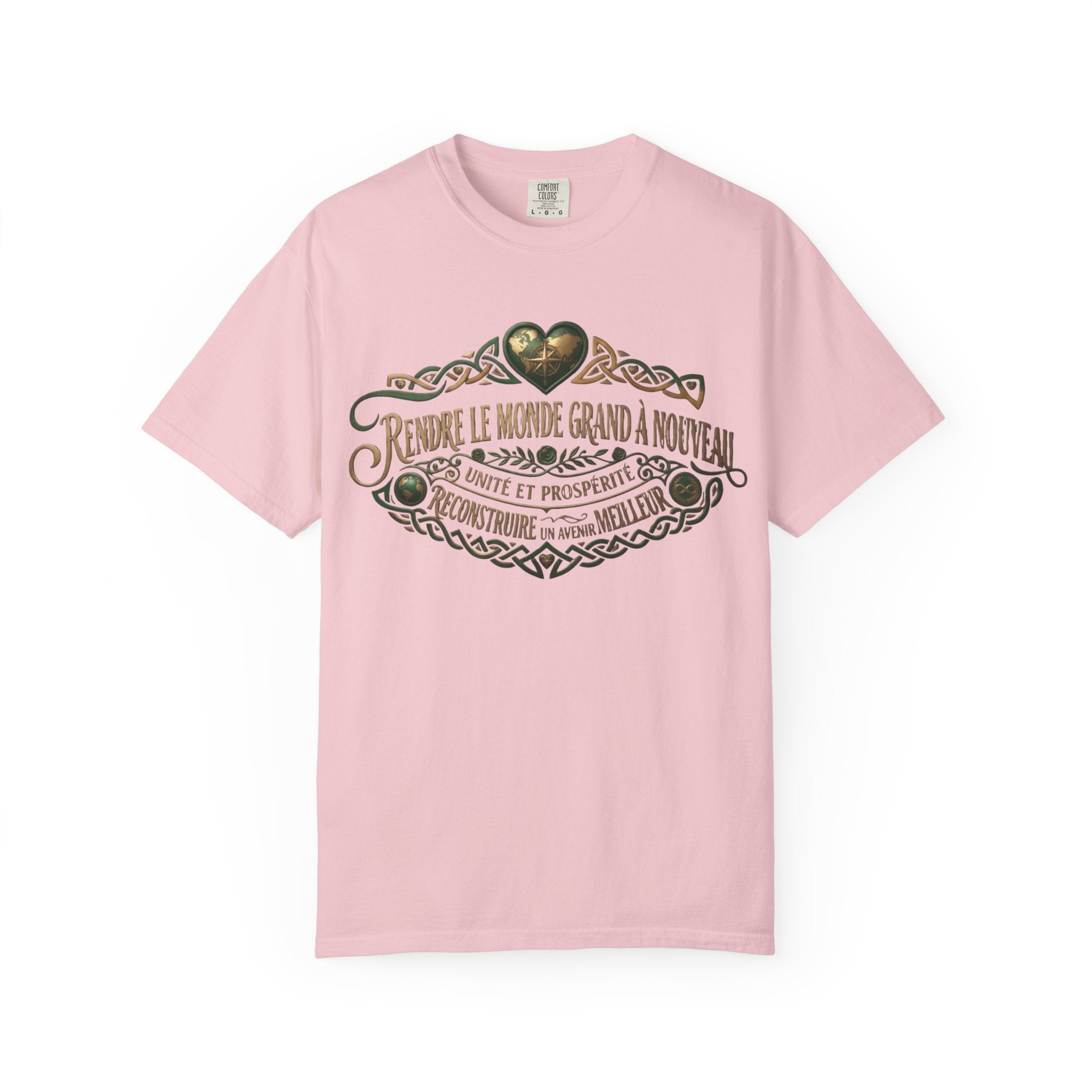 French Blessing T-Shirt — "Rendre le monde grand à nouveau" Vintage Heart Design