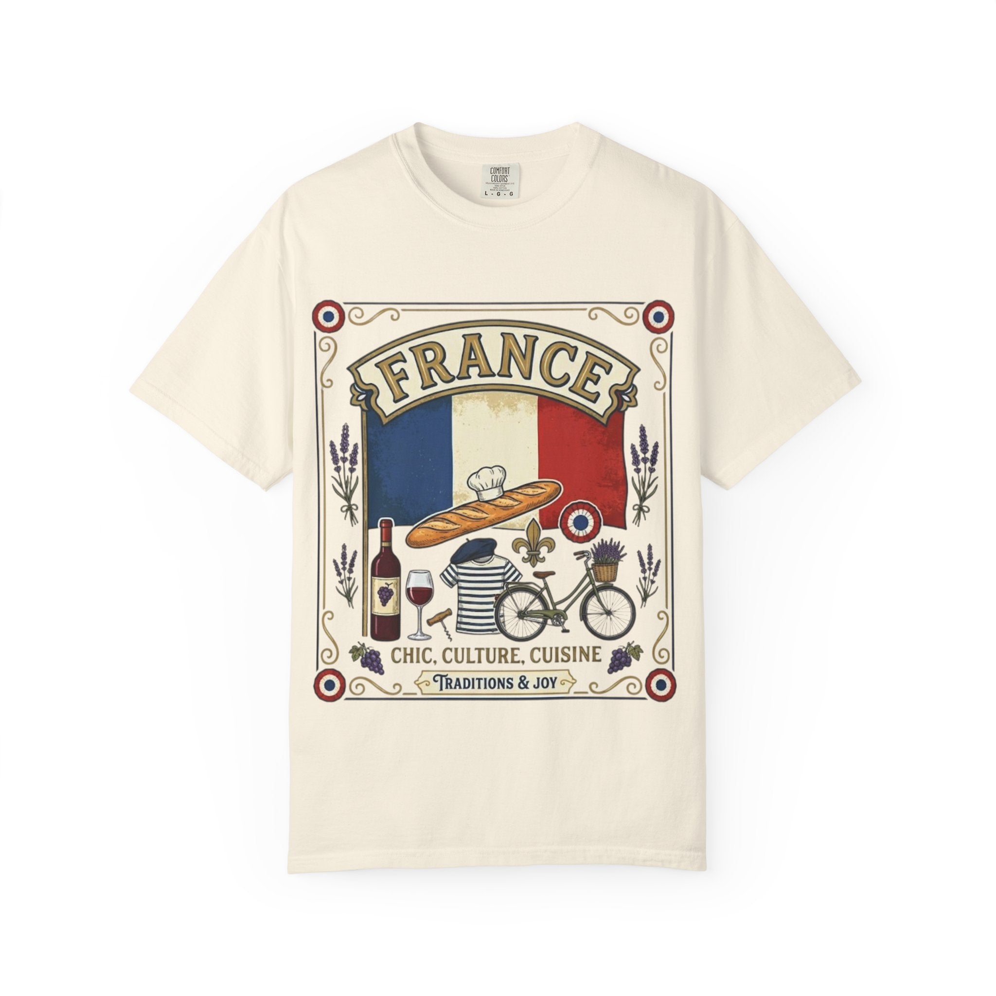 France Vintage Travel T-Shirt — Chic Culture Cuisine Design