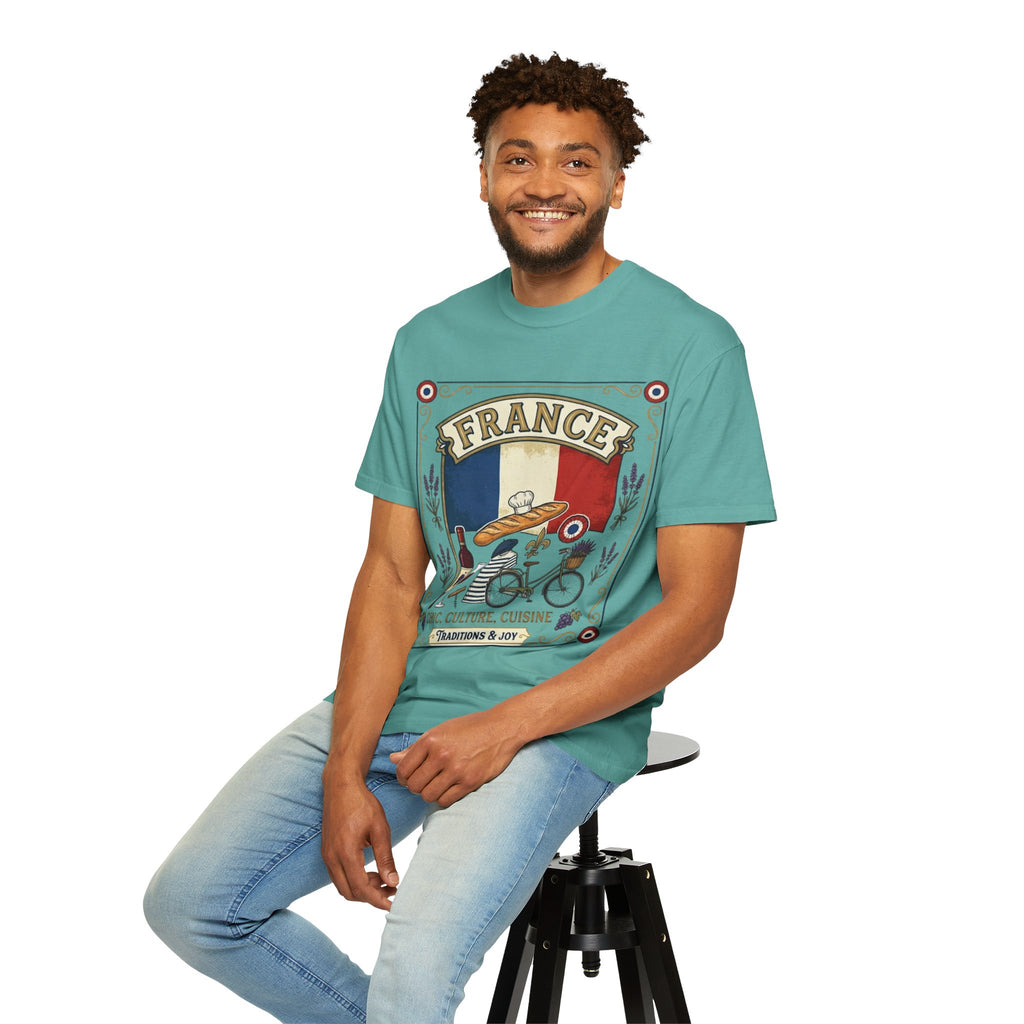 France Vintage Travel T-Shirt — Chic Culture Cuisine Design