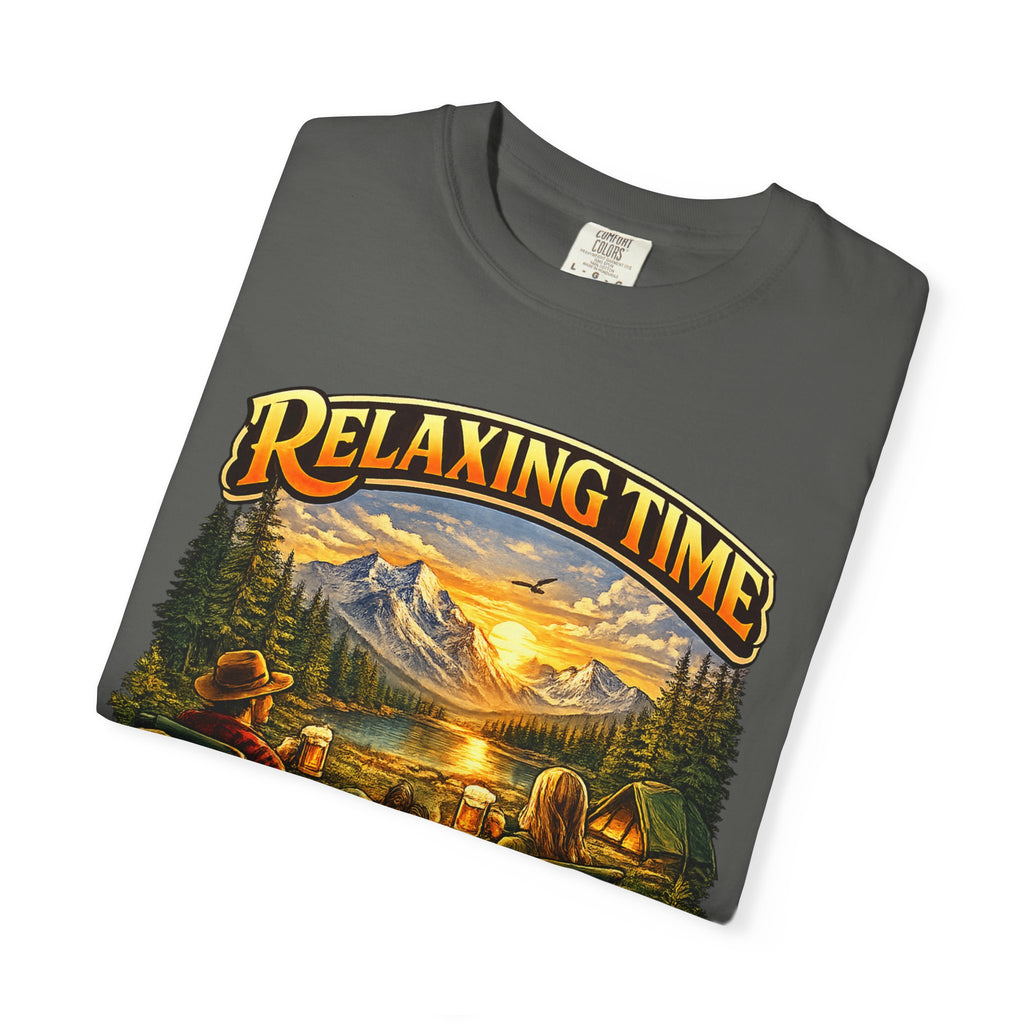 Relaxing Time T-Shirt — "Unplug & Unwind" Camping Graphic Tee