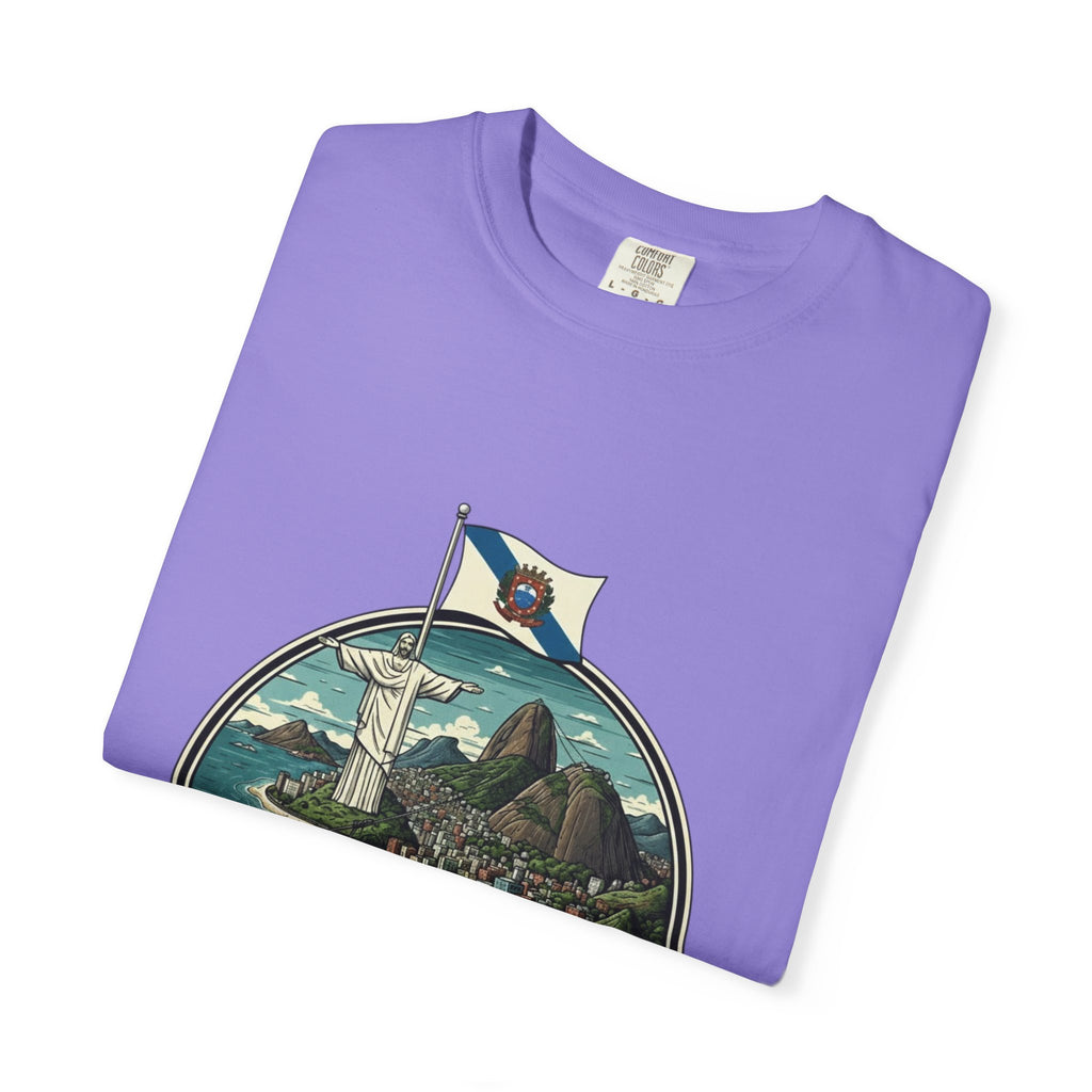 Rio de Janeiro Vintage Travel T-Shirt — Copacabana & Christ the Redeemer Graphic