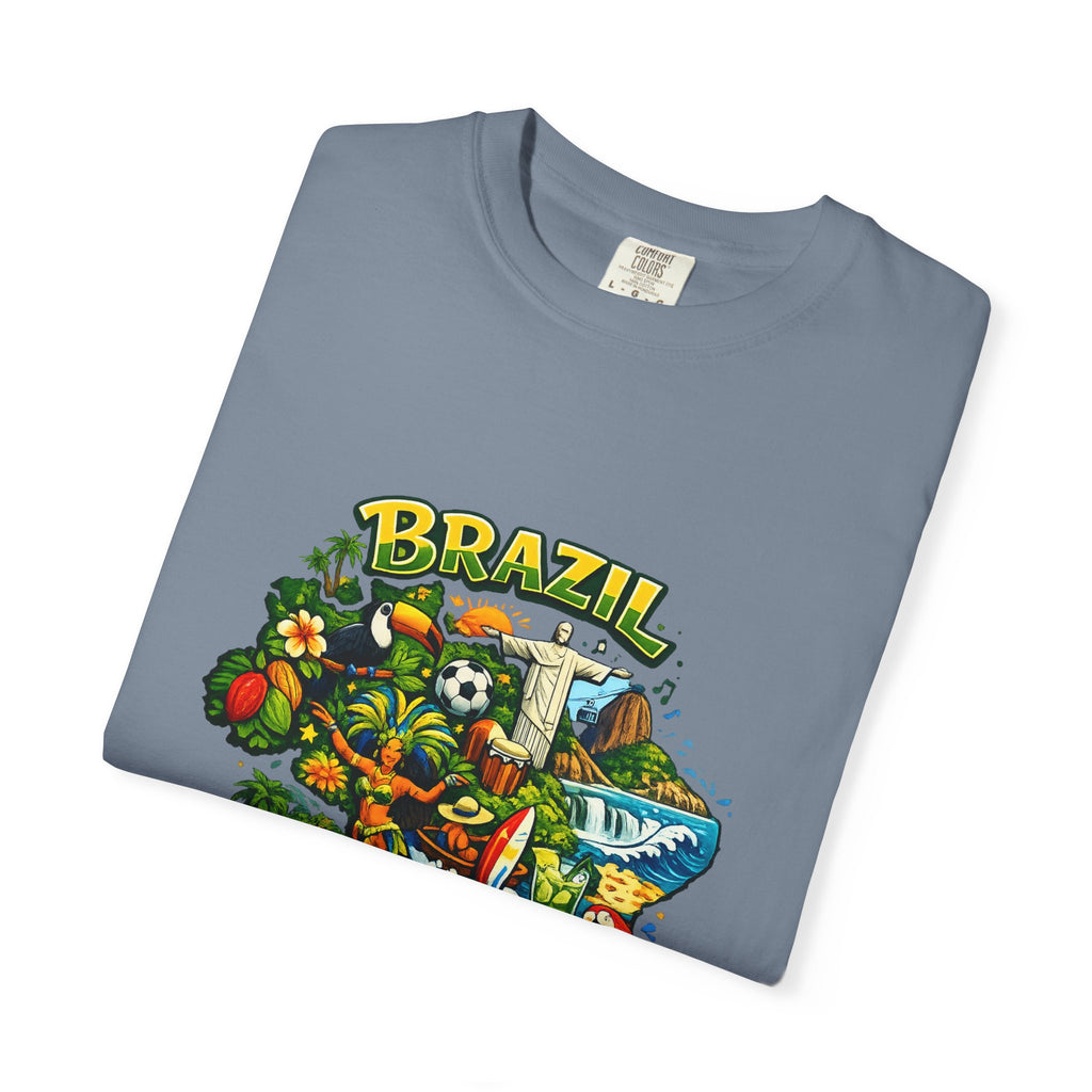 Brazil Map Graphic T-Shirt — Colorful Brazil Travel & Culture Tee
