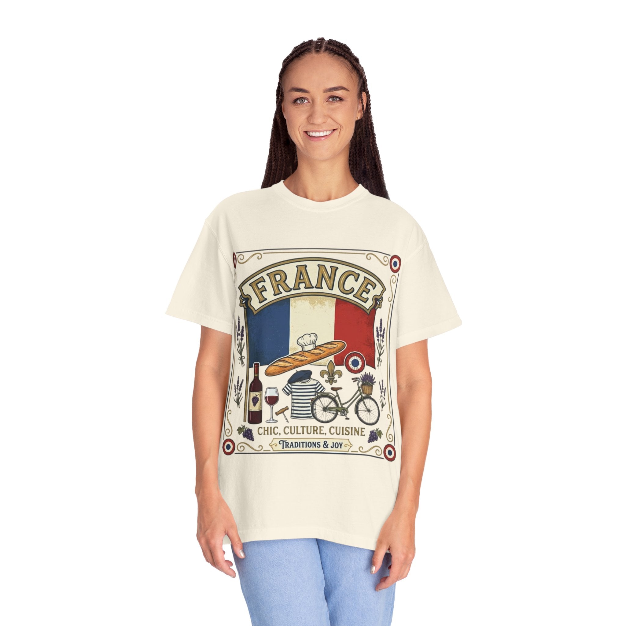 France Vintage Travel T-Shirt — Chic Culture Cuisine Design