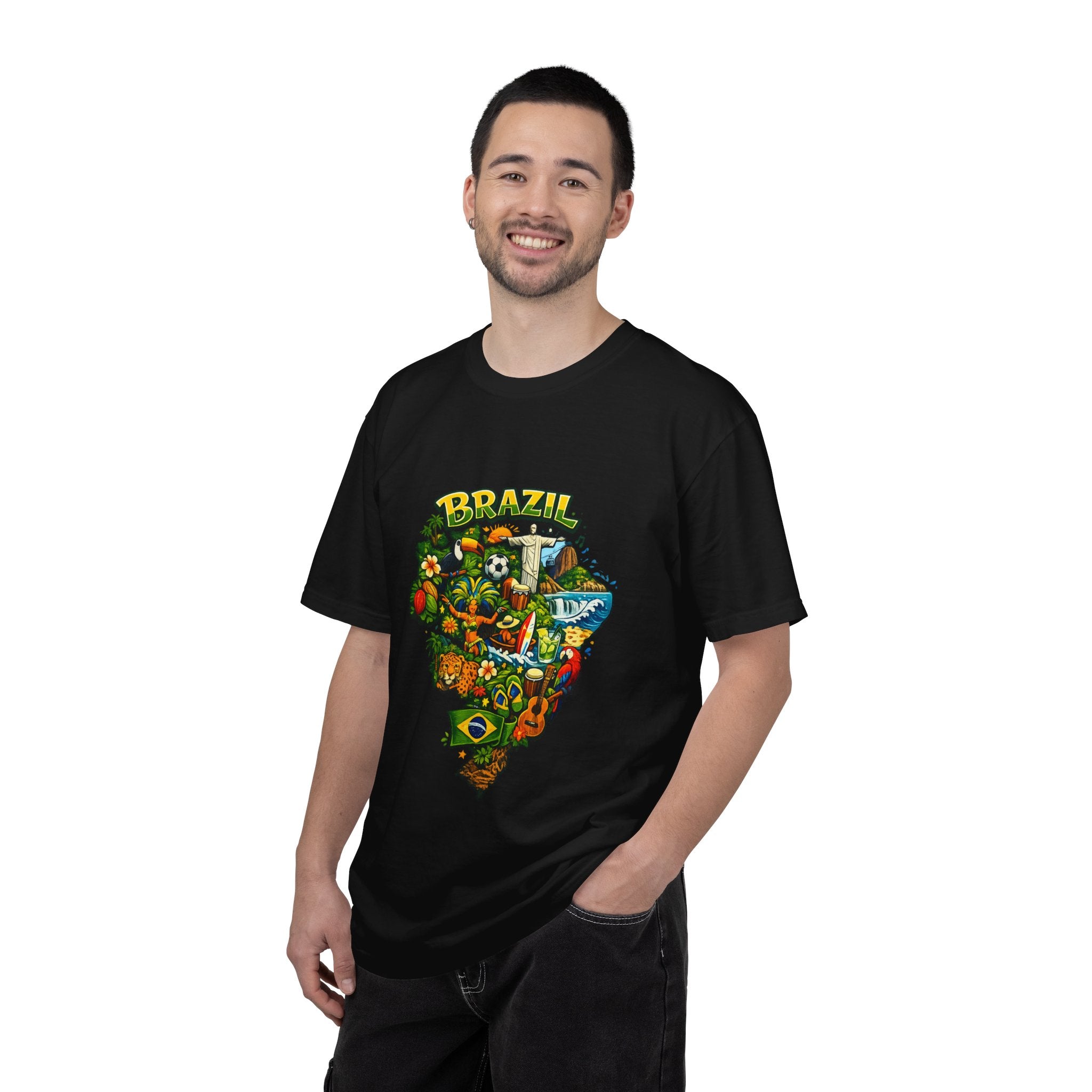 Brazil Map Graphic T-Shirt — Colorful Brazil Travel & Culture Tee
