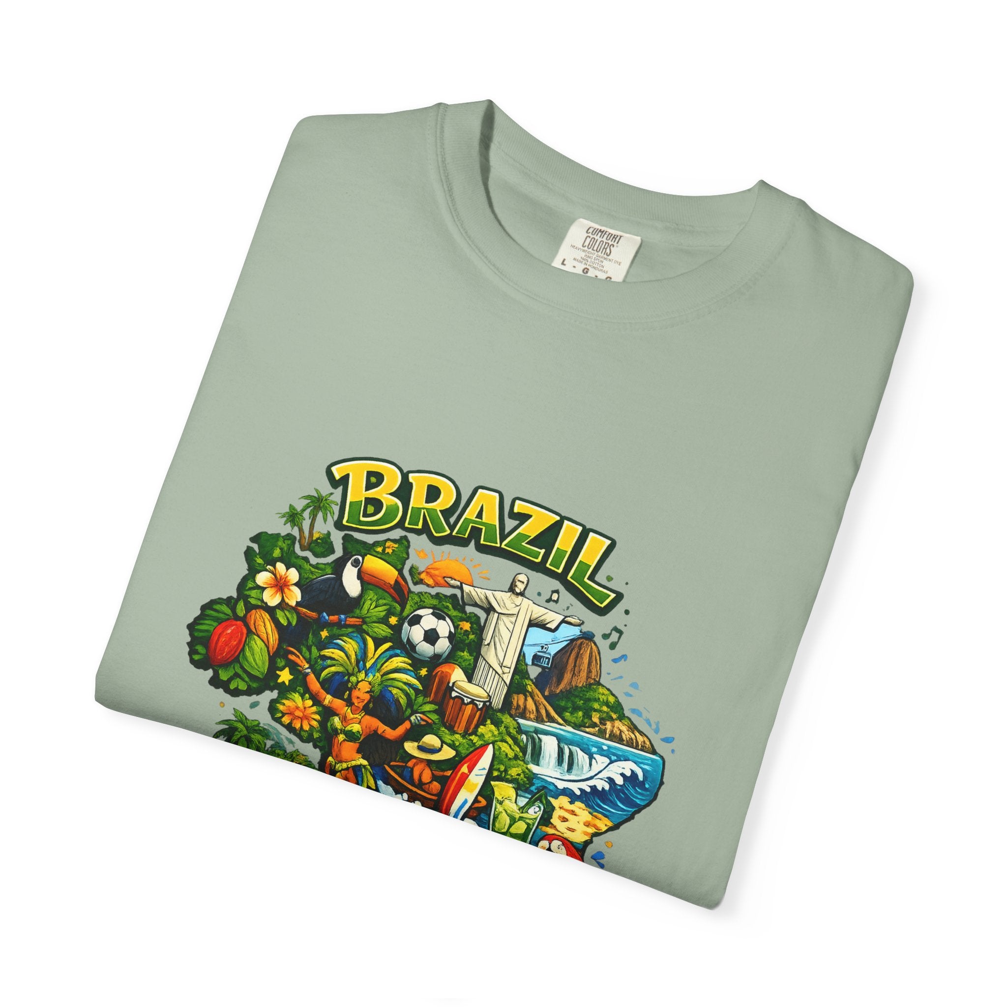 Brazil Map Graphic T-Shirt — Colorful Brazil Travel & Culture Tee