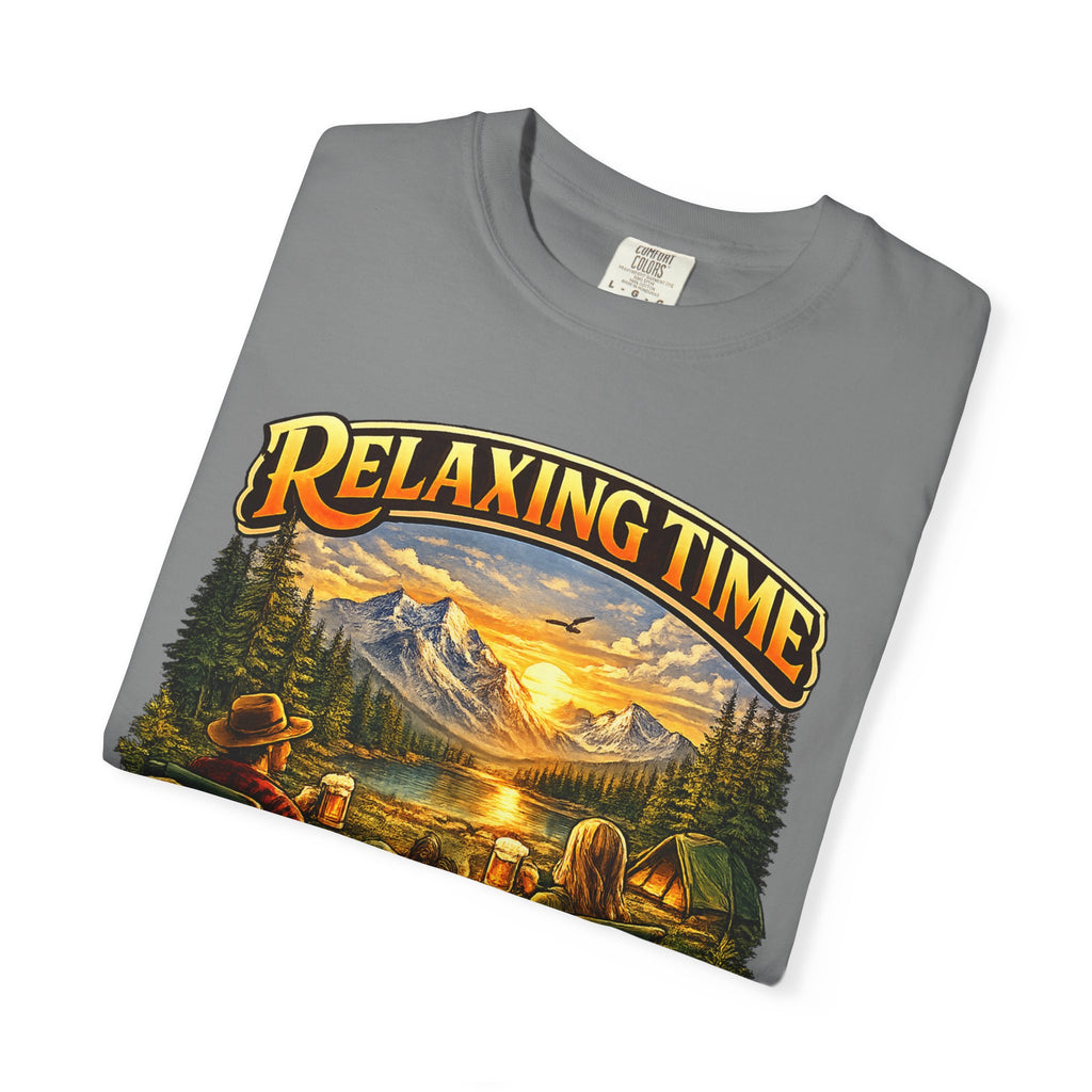 Relaxing Time T-Shirt — "Unplug & Unwind" Camping Graphic Tee