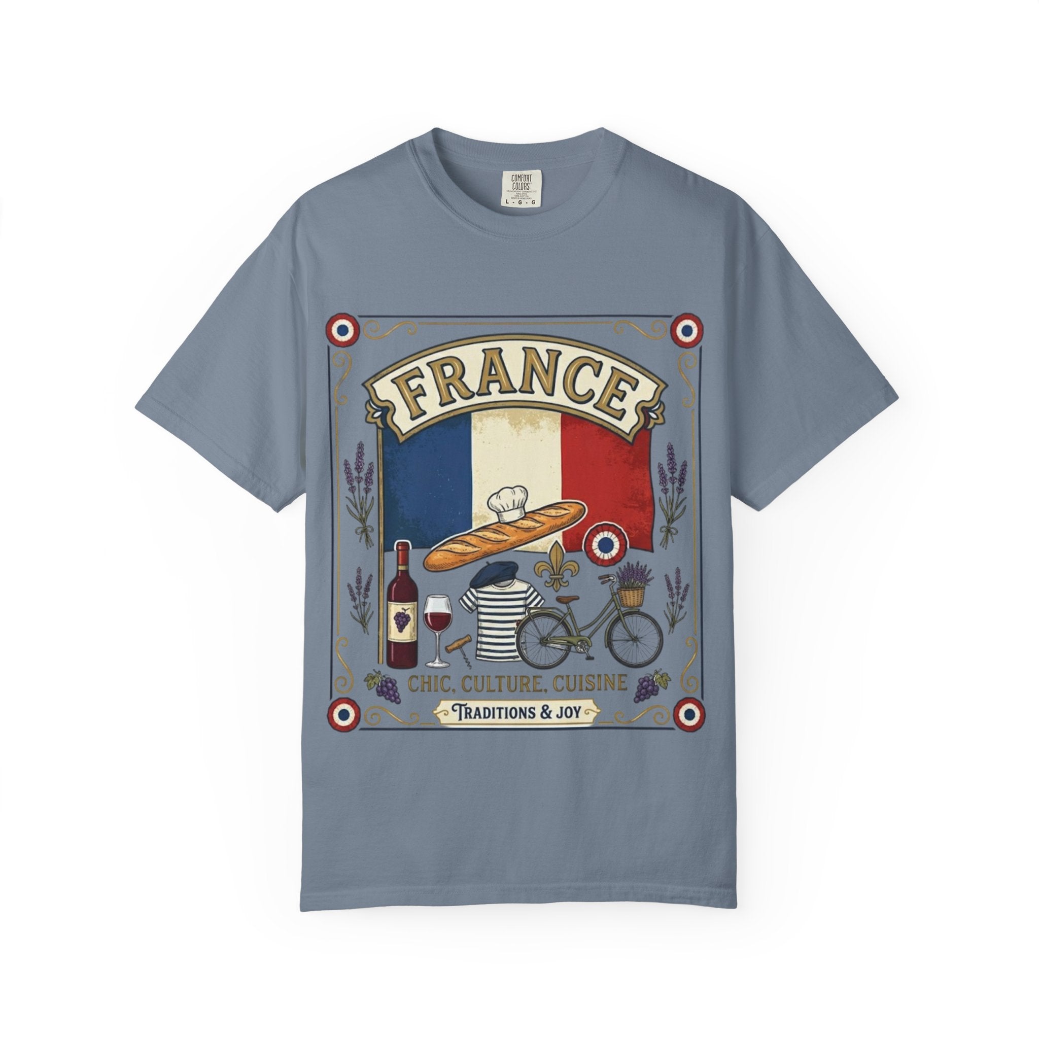 France Vintage Travel T-Shirt — Chic Culture Cuisine Design