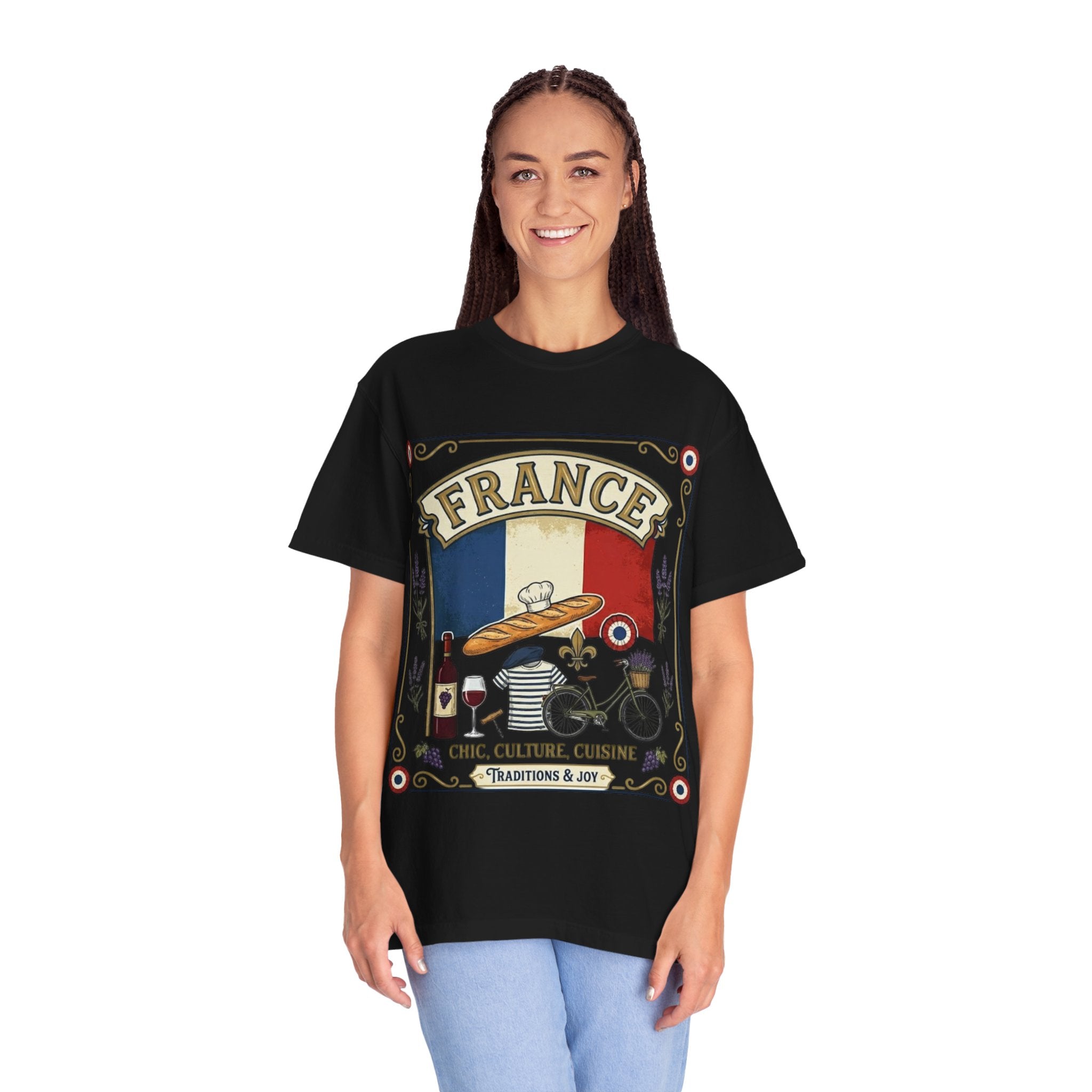 France Vintage Travel T-Shirt — Chic Culture Cuisine Design