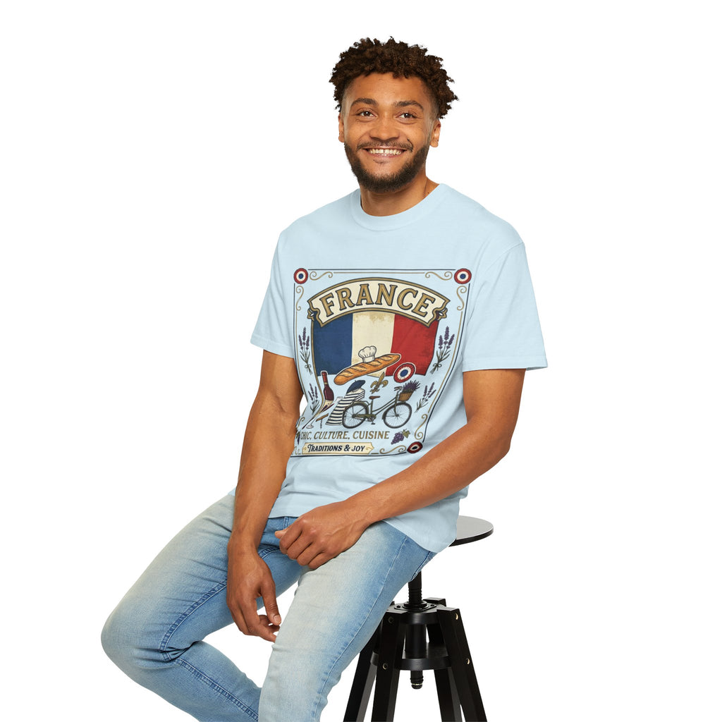 France Vintage Travel T-Shirt — Chic Culture Cuisine Design