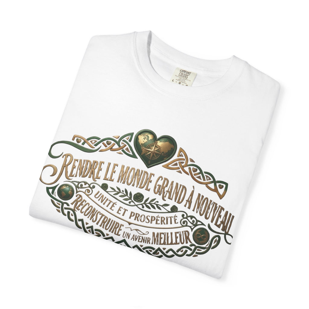 French Blessing T-Shirt — "Rendre le monde grand à nouveau" Vintage Heart Design