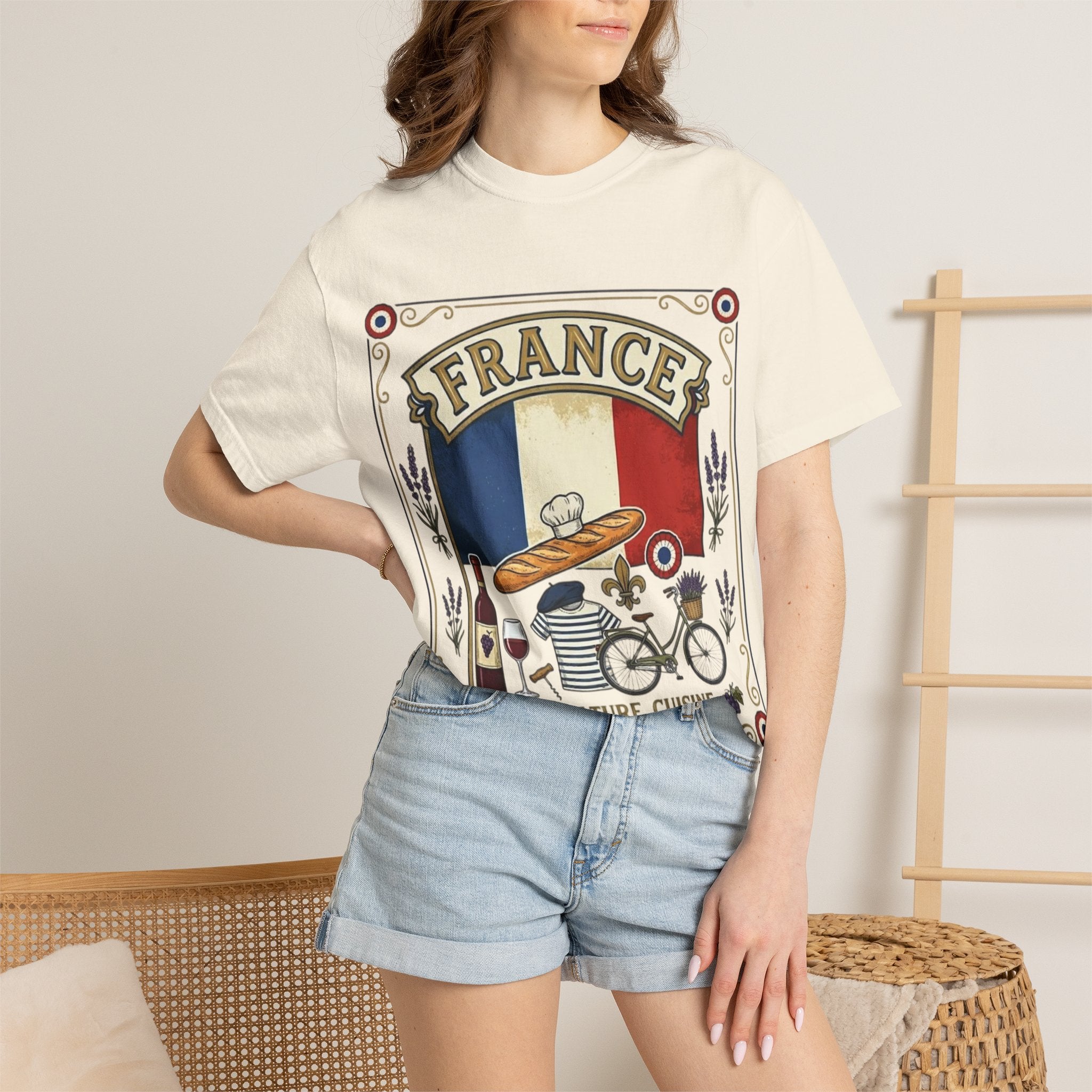 France Vintage Travel T-Shirt — Chic Culture Cuisine Design